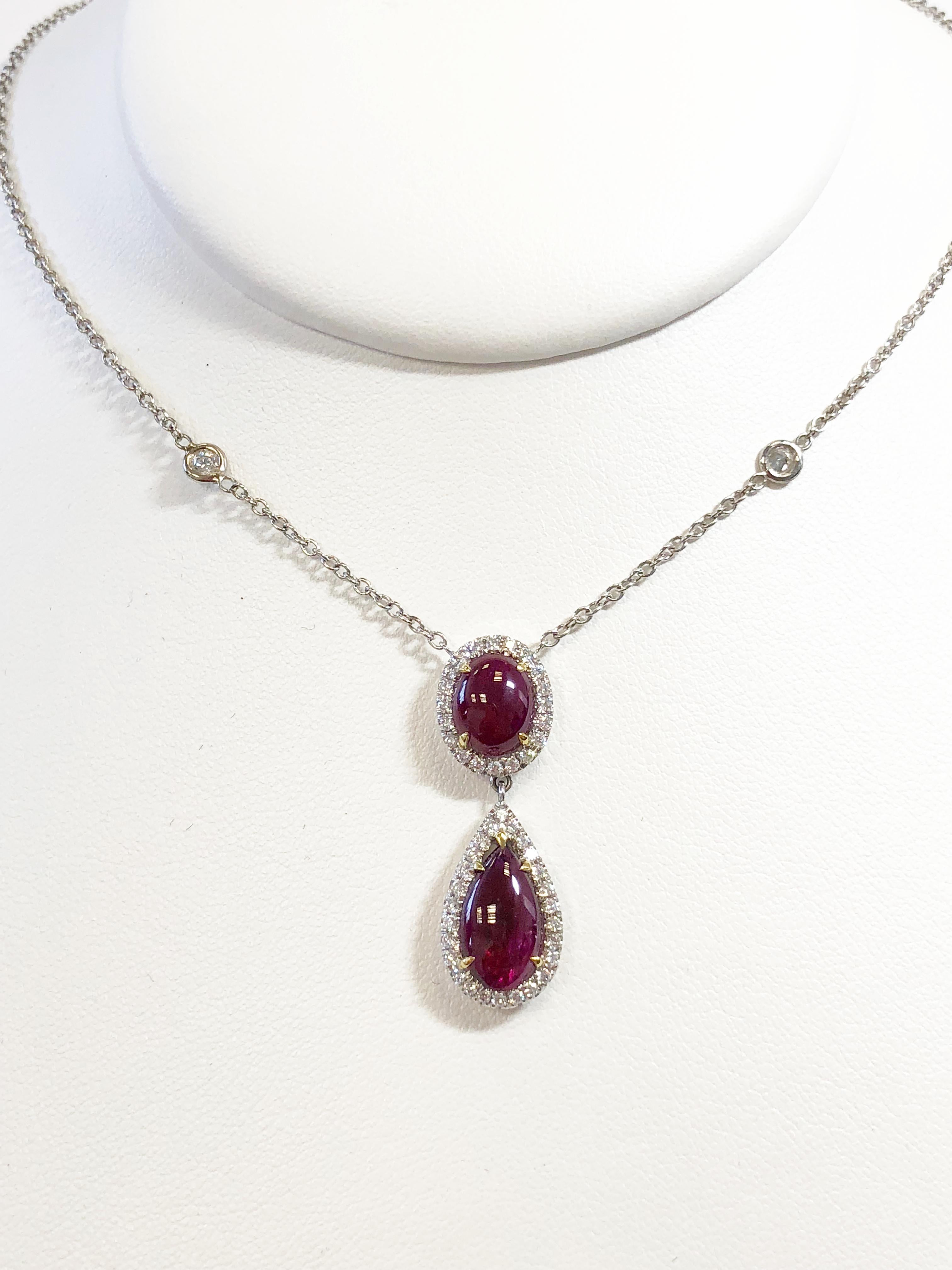 cabochon ruby necklace