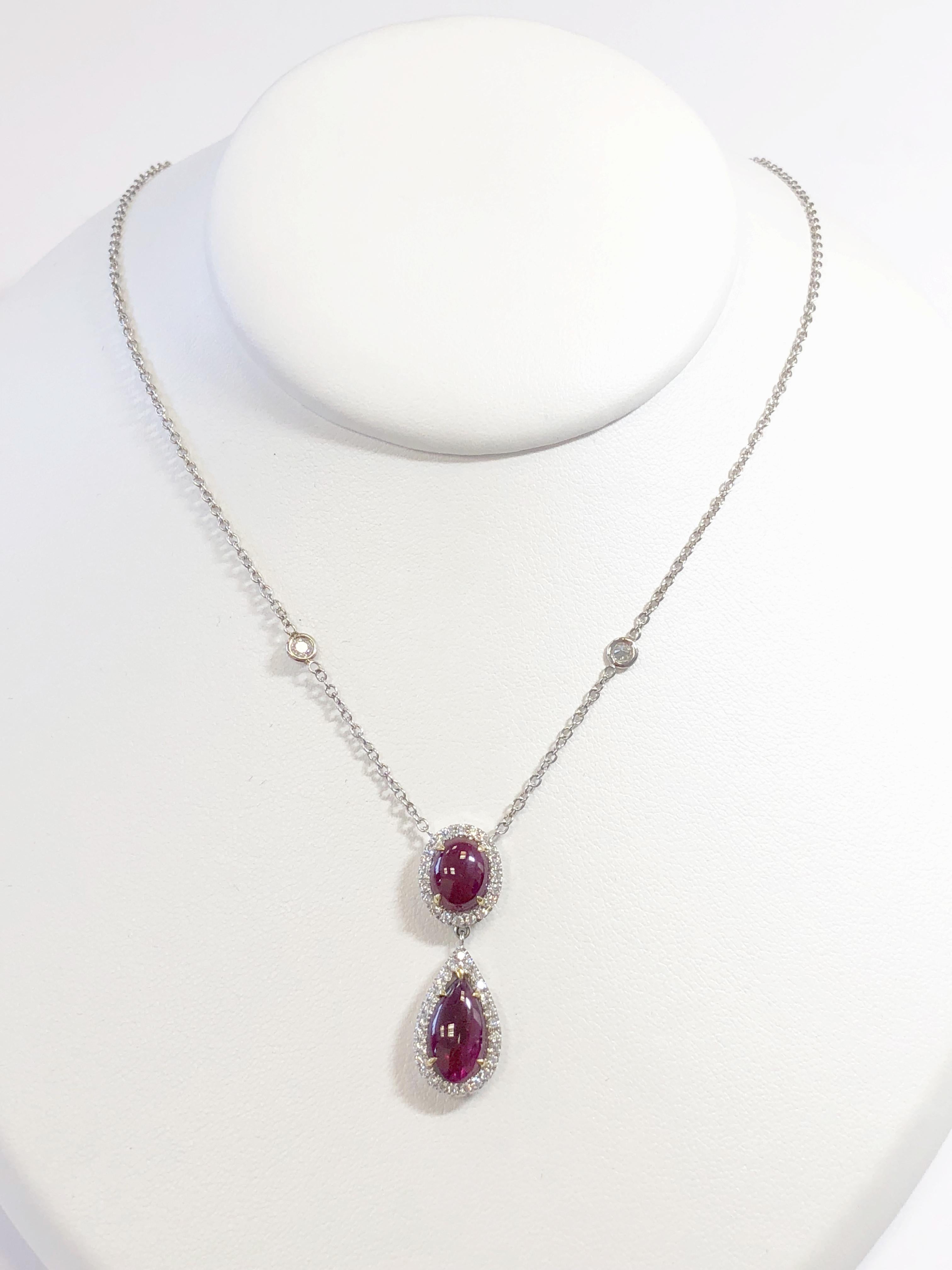 cabochon ruby pendant