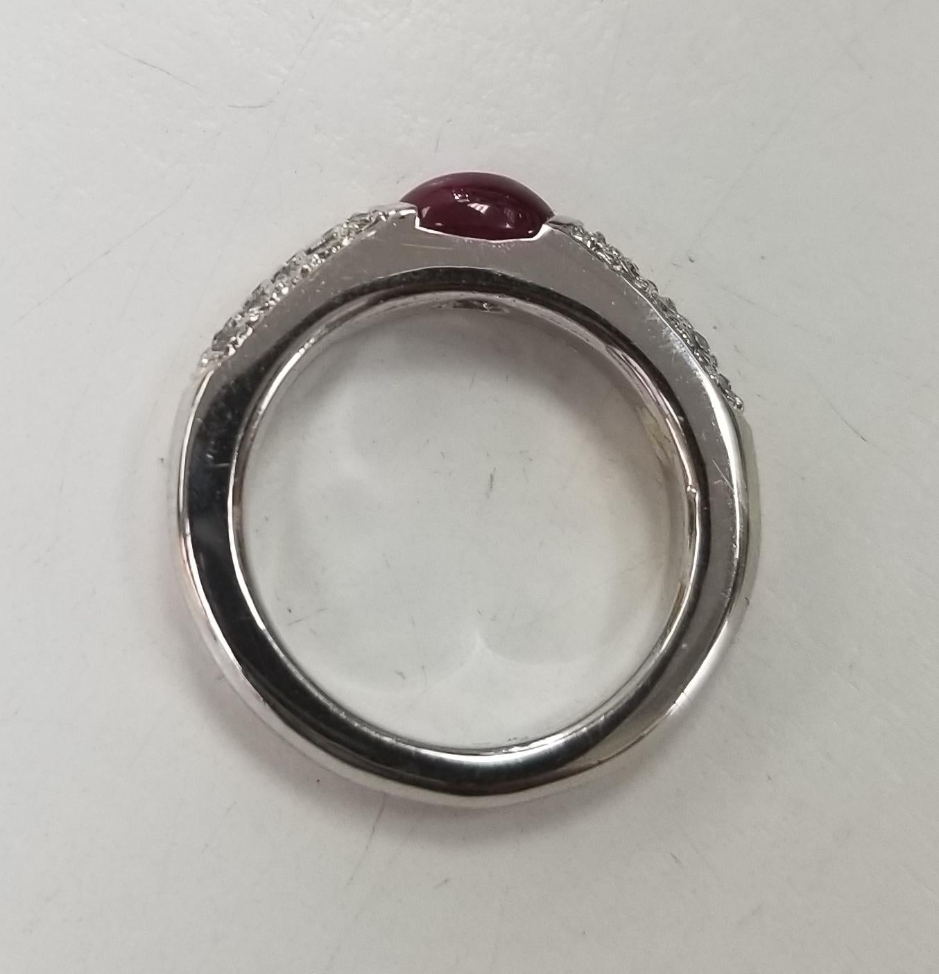 cabochon ruby ring
