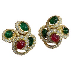 Emerald Clip-on Earrings