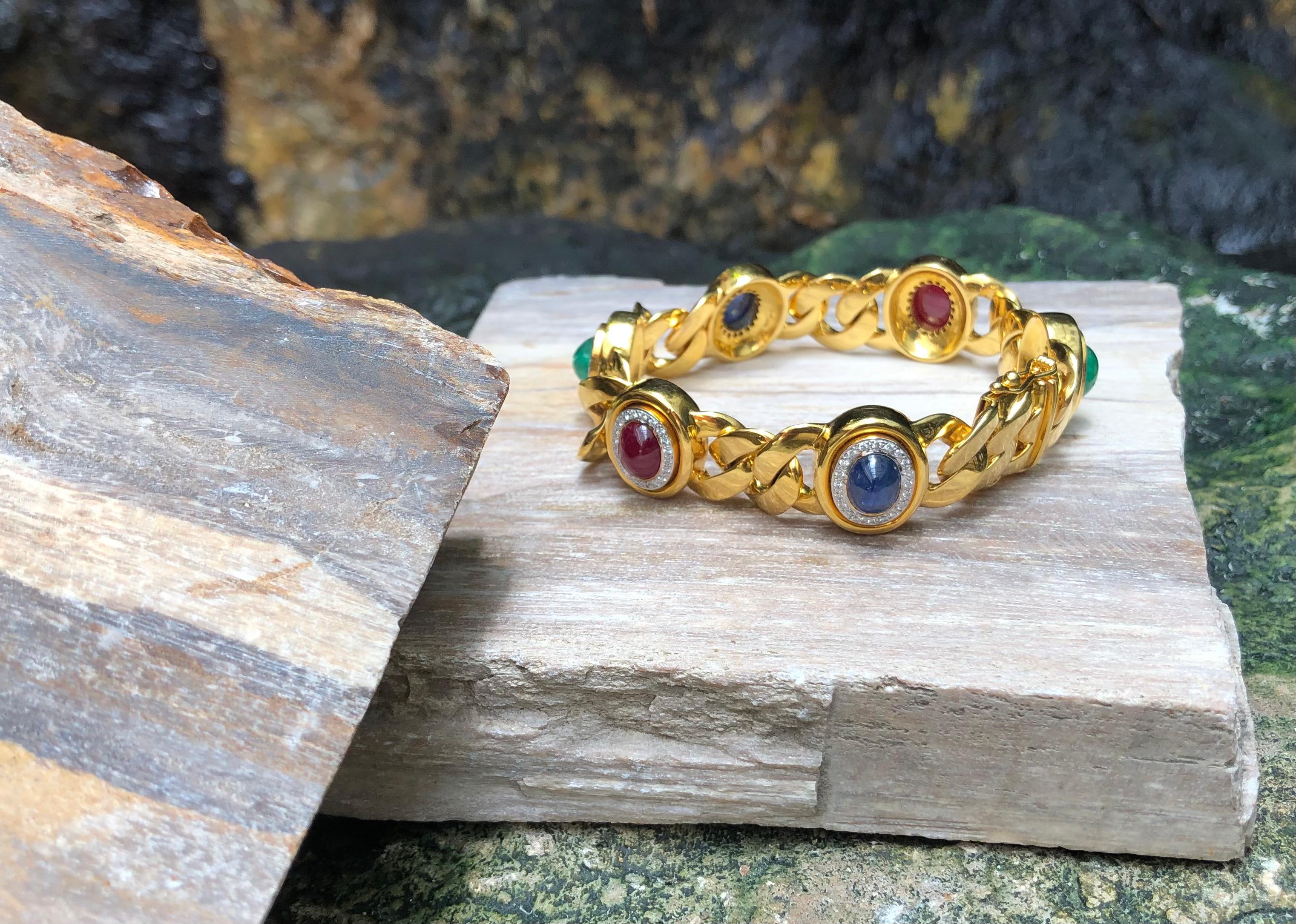 ruby and sapphire bracelet
