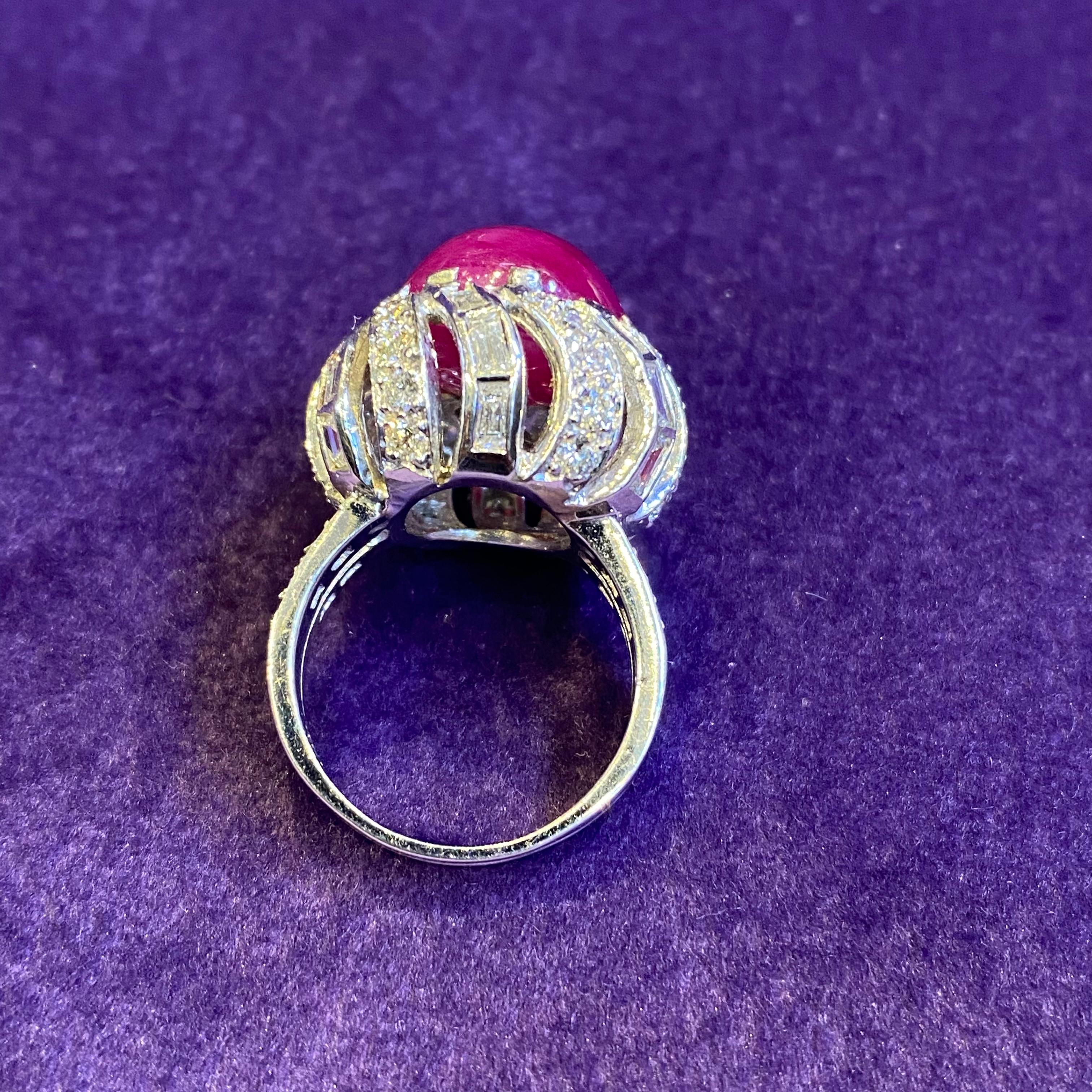 Cabochon Ruby Ring For Sale 2