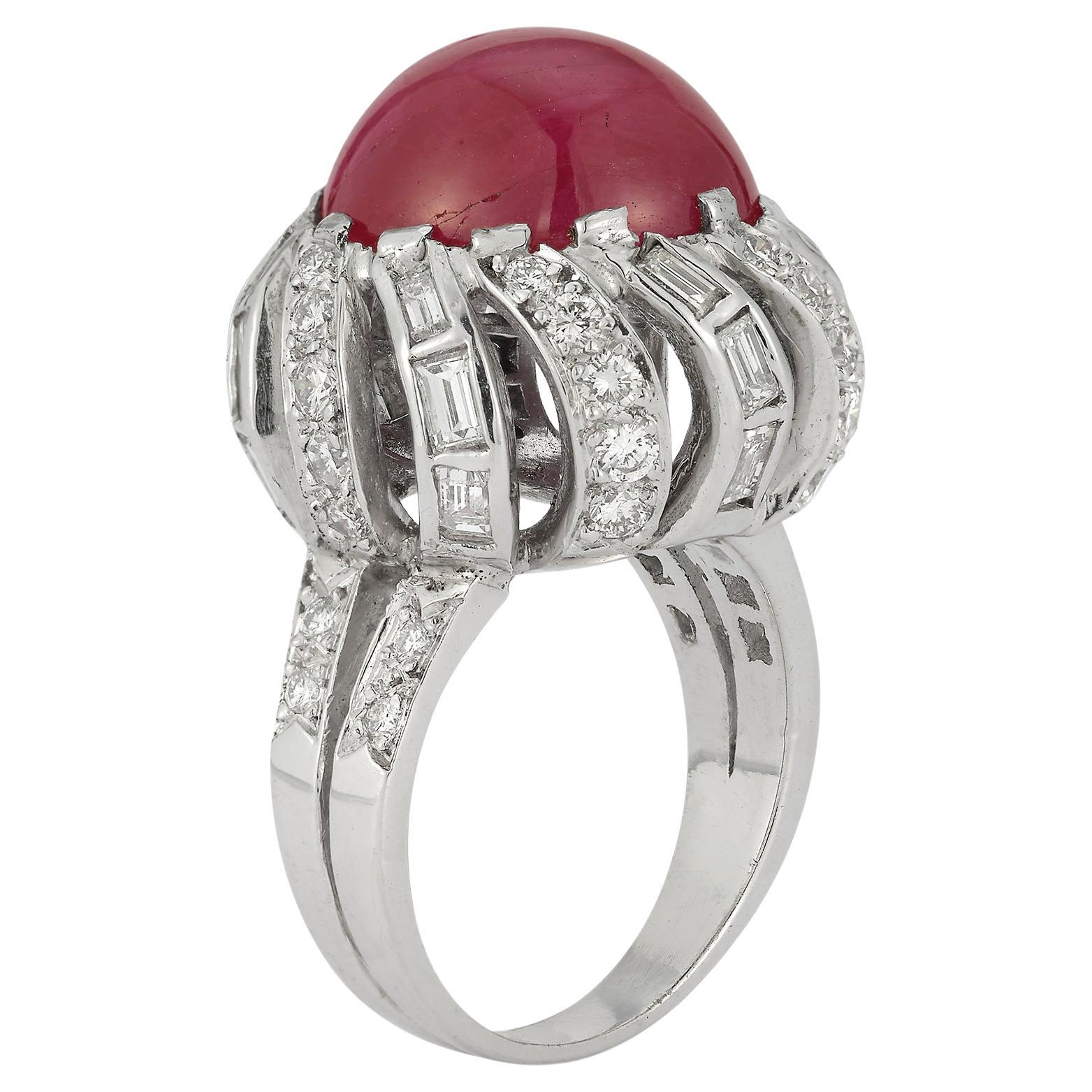 Cabochon Ruby Ring For Sale