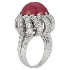 Vintage Cabochon Ruby Ring