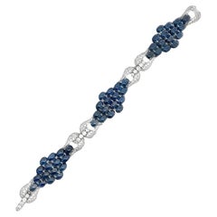 Cabochon Sapphire and Diamond Bracelet