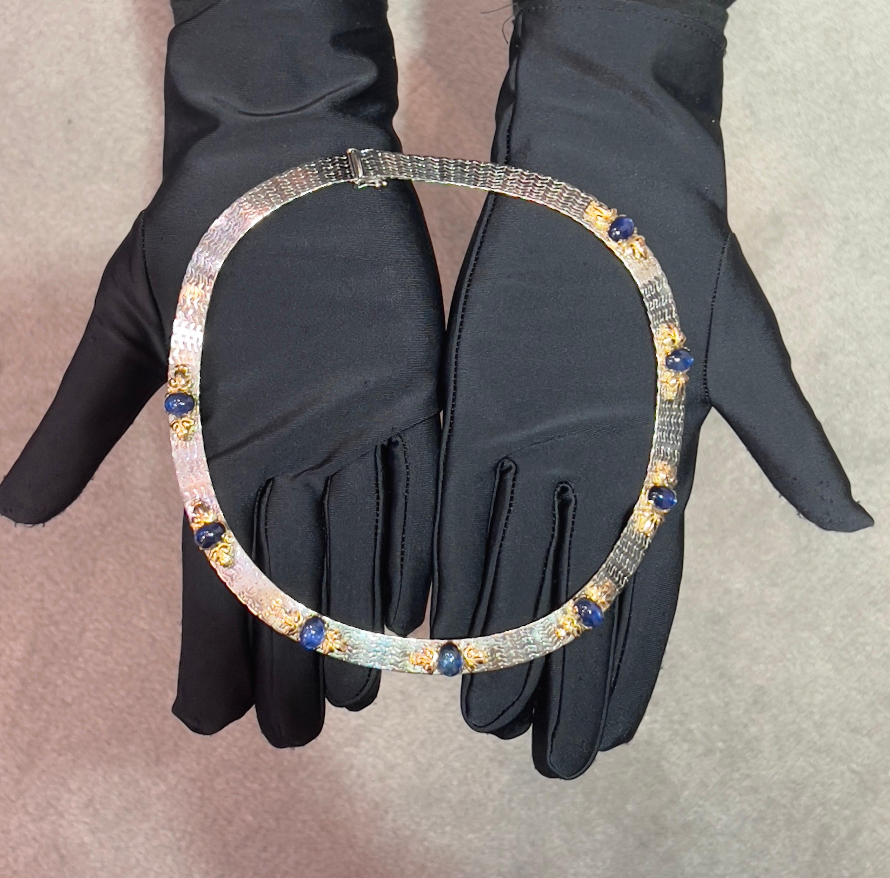 Cabochon Saphir Halskette im Zustand „Hervorragend“ im Angebot in New York, NY