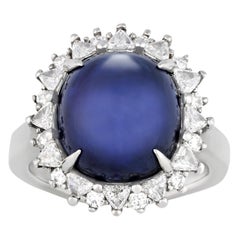 Cabochon Sapphire Ring, 11.72 Carat