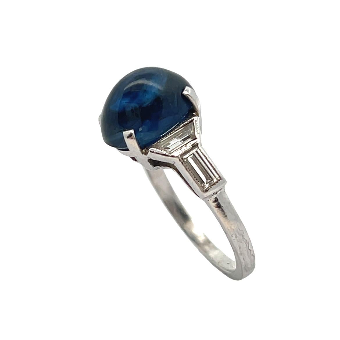 Cabochon Sapphire Ring For Sale 5