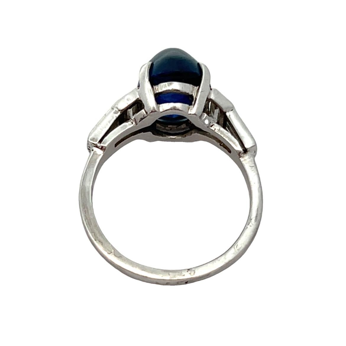 Cabochon Sapphire Ring For Sale 6