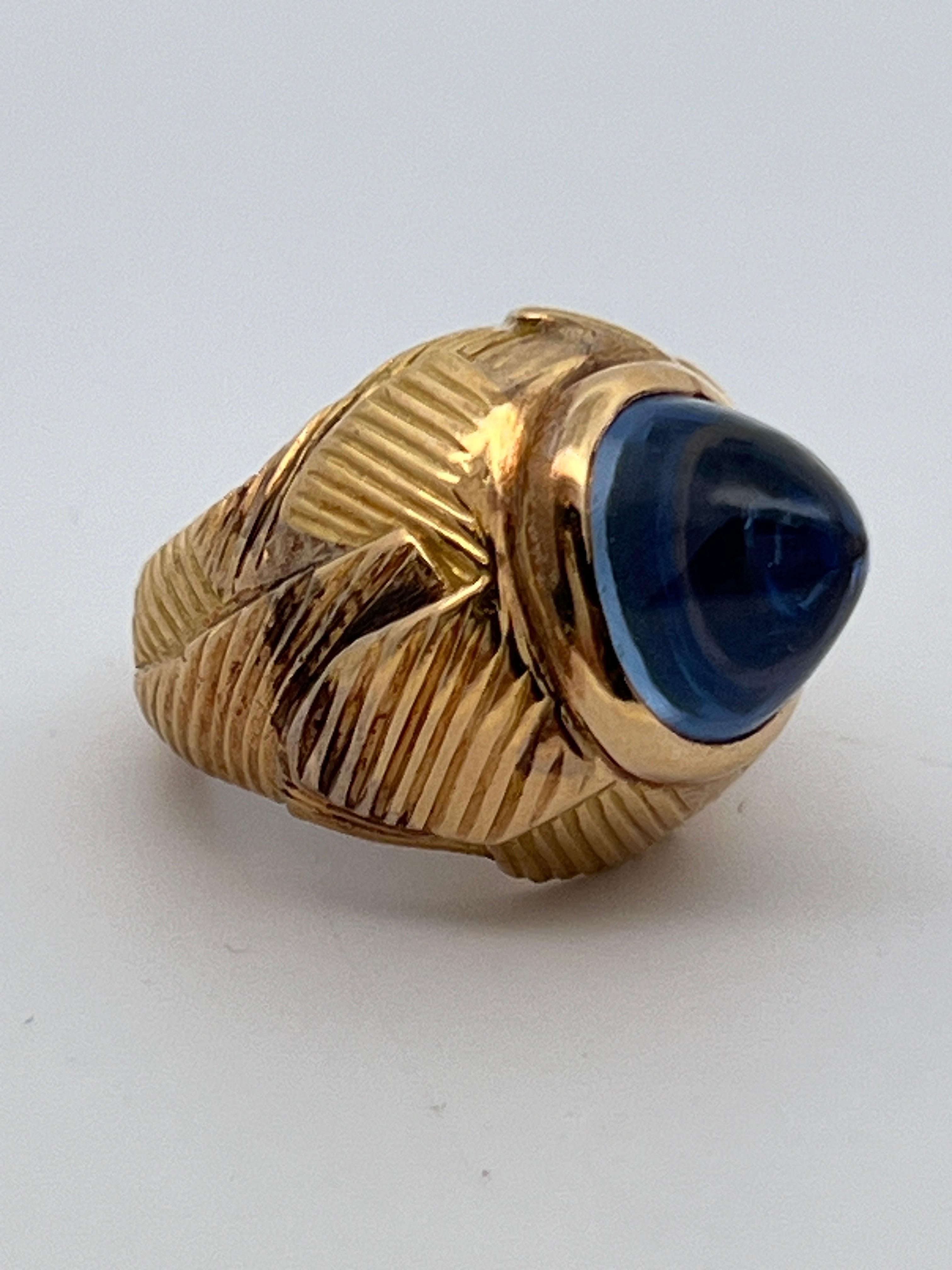Cabochon Sapphire Ring For Sale 8