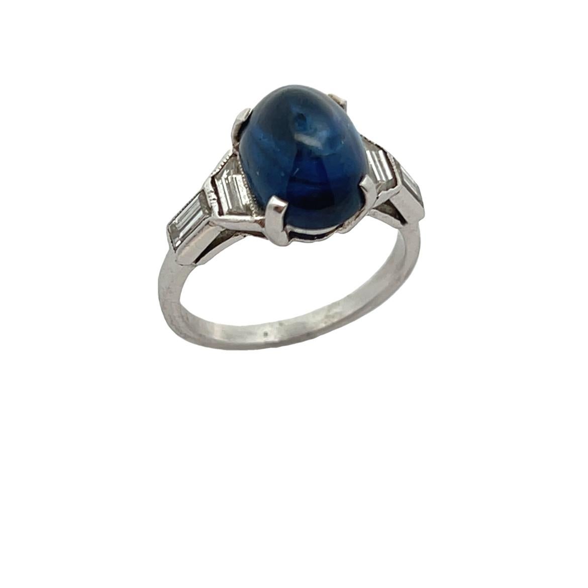 Cabochon Sapphire Ring For Sale 1