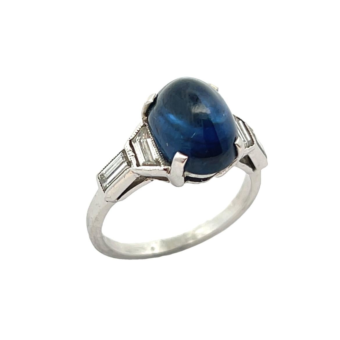 Cabochon Sapphire Ring For Sale 2