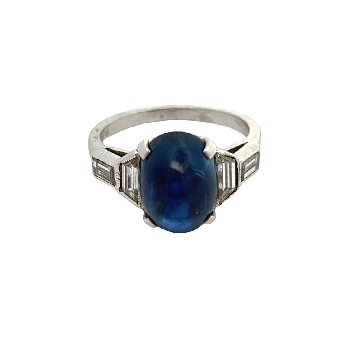 Cabochon Sapphire Ring For Sale 3