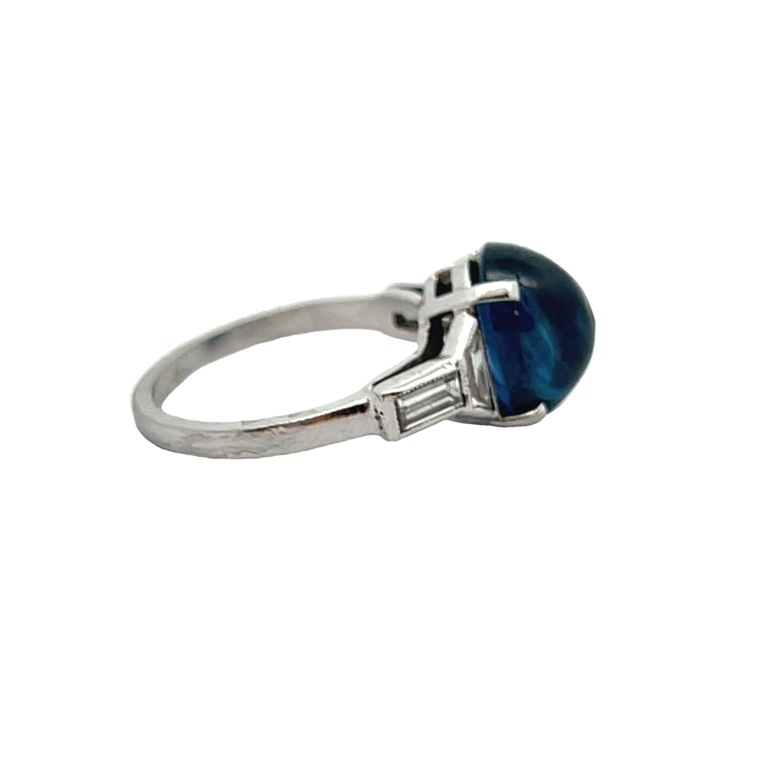 Cabochon Sapphire Ring For Sale 4