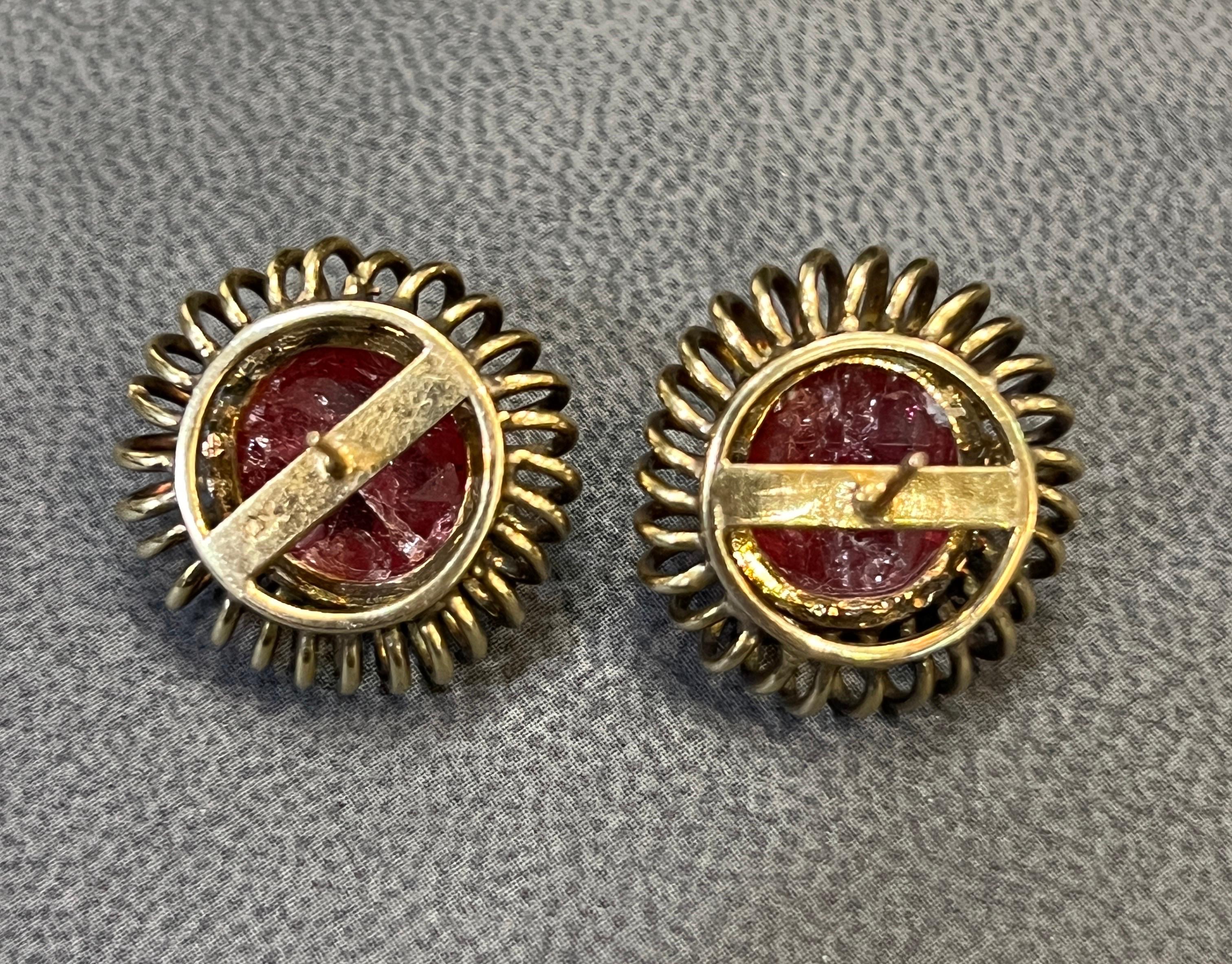 Cabochon Spinel Earrings For Sale 3