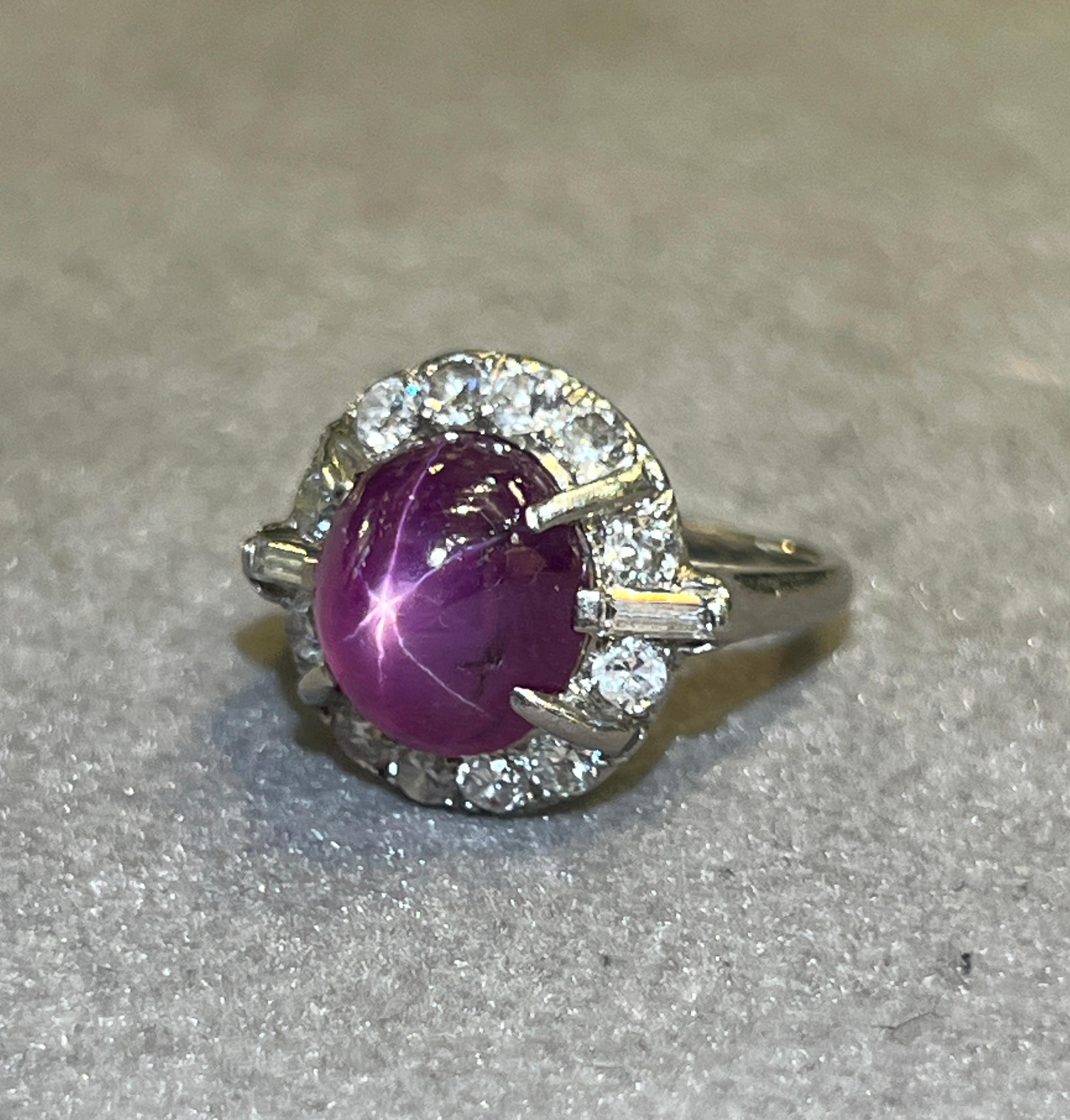 De las mujeres Anillo Rubí Estrella Cabujón en venta