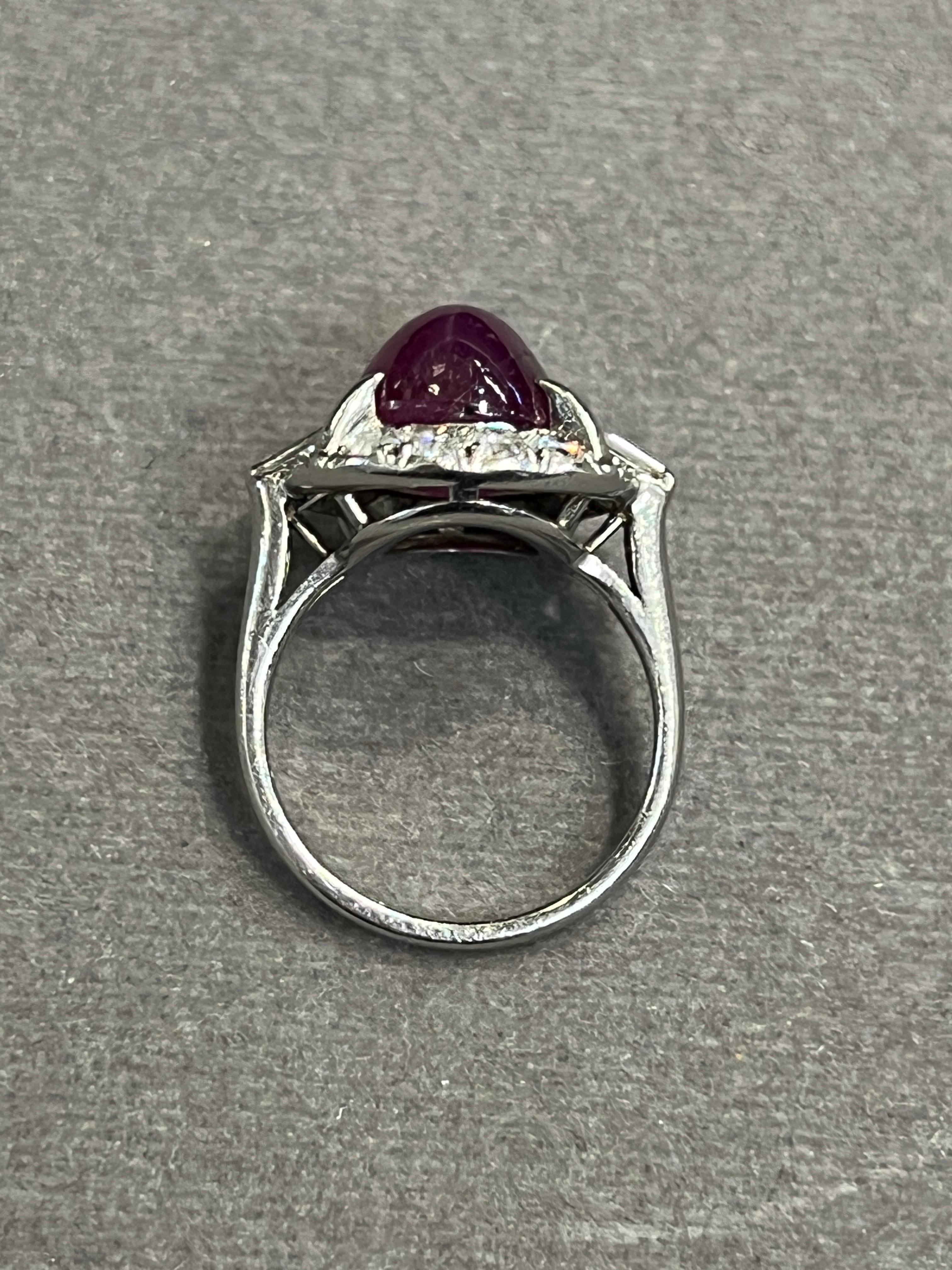 Anillo Rubí Estrella Cabujón en venta 1