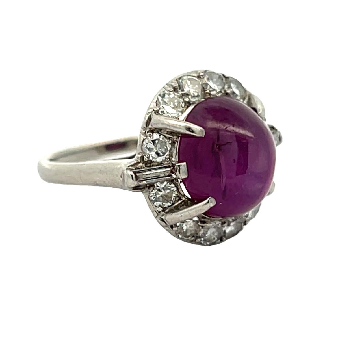 Anillo Rubí Estrella Cabujón en venta 2