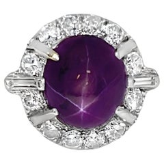 Bague rubis étoilé cabochon