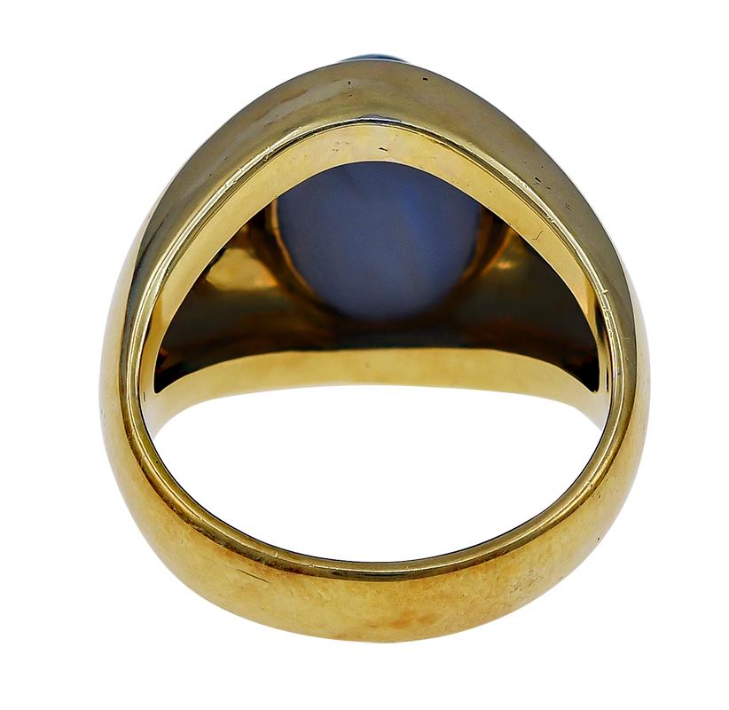 star sapphire cabochon ring