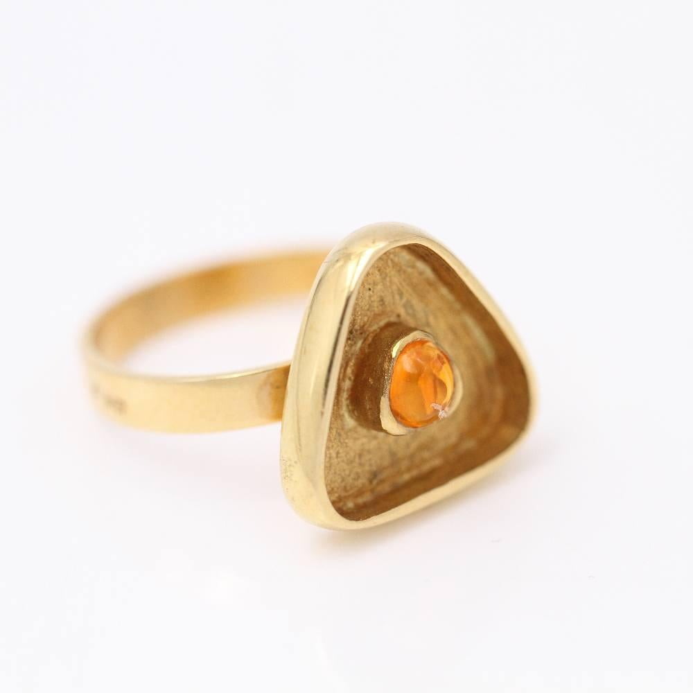 Women's Cabouchon Citrine Ring For Sale
