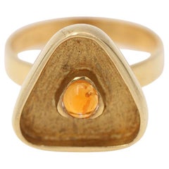 Cabouchon Citrine Ring