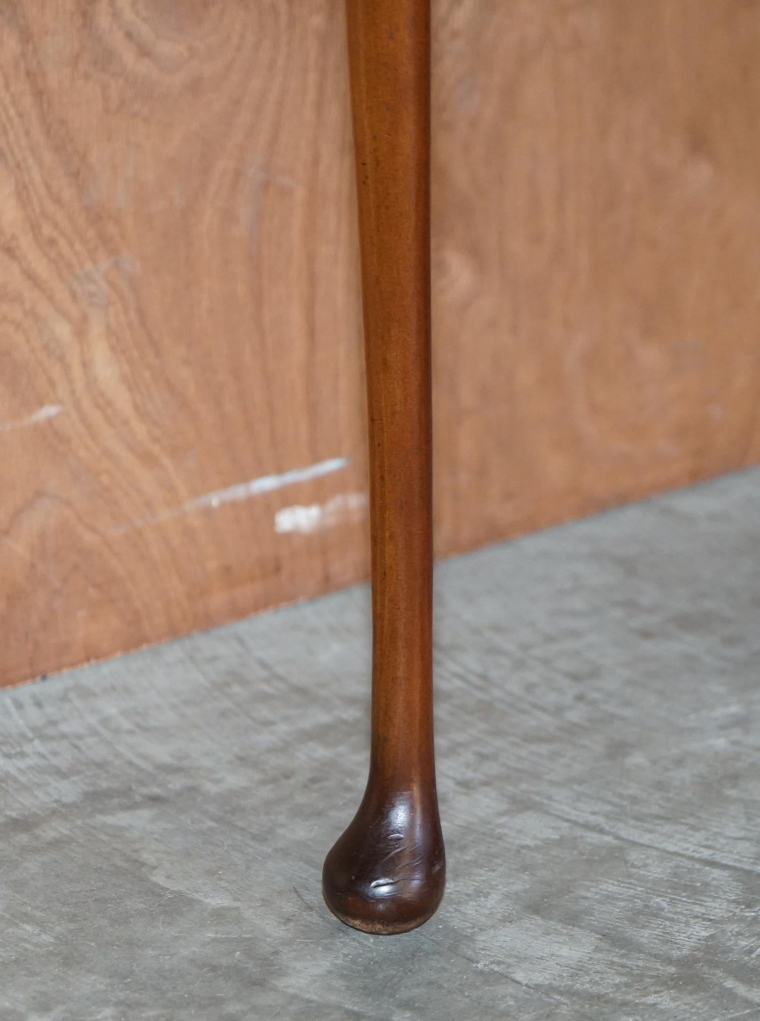 Cabriole Leg Art Deco Style Burr Walnut Demi Lune Half Moon Console Side Table 5