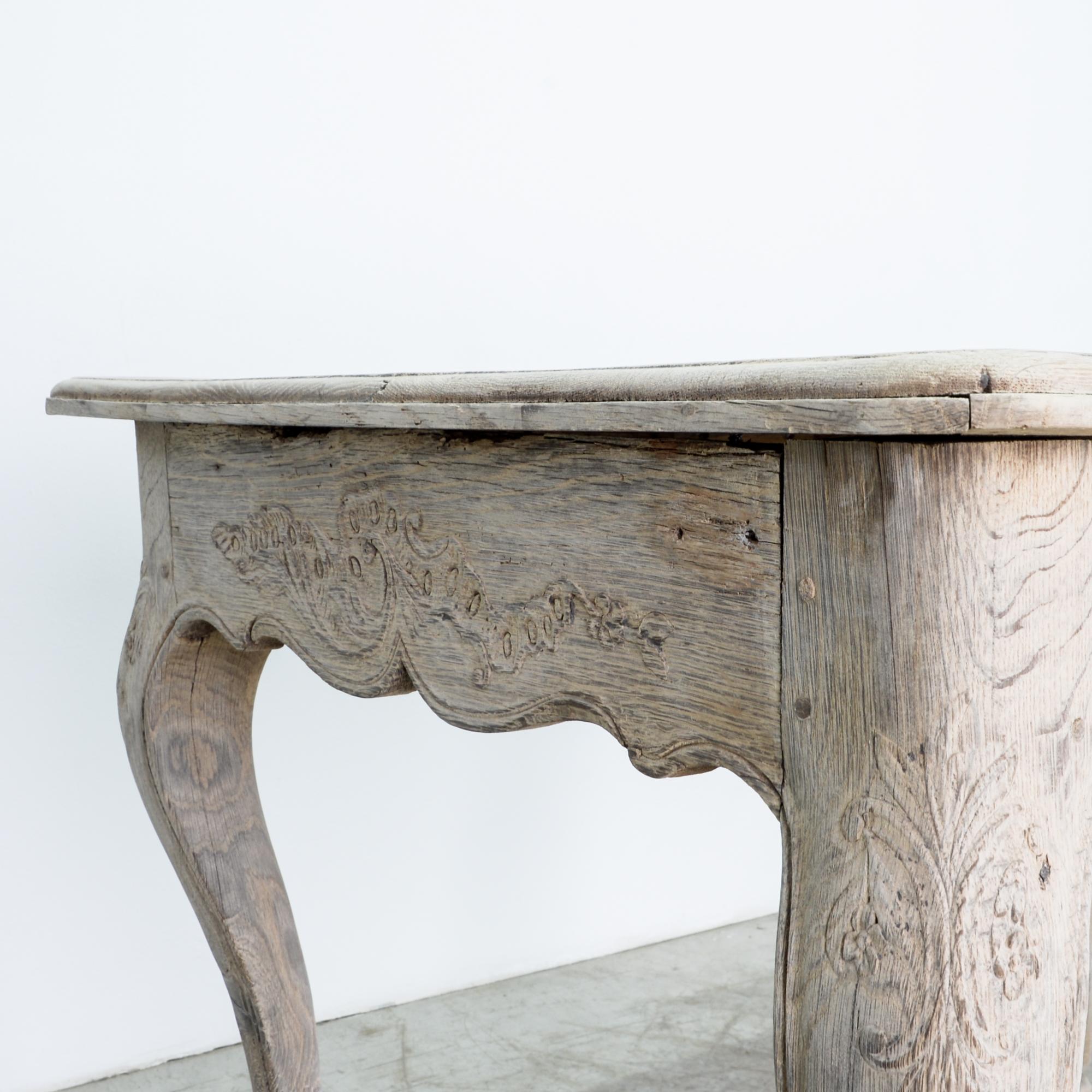Cabriole Leg French Bleached Oak Table 2