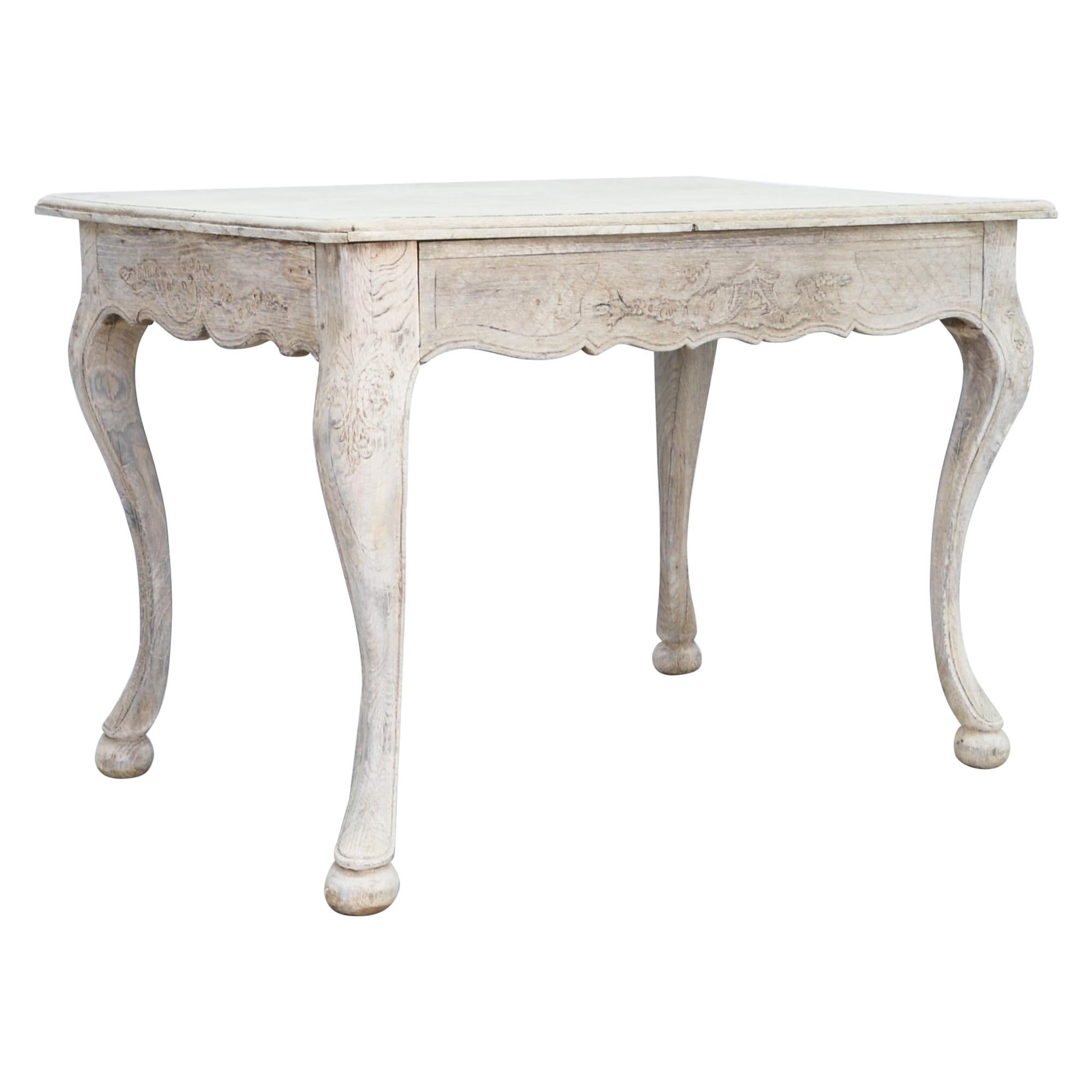 Cabriole Leg French Bleached Oak Table