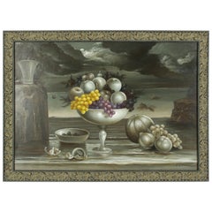 Cacace Filippo, Italian, Still Life with Grapes, Oil on Canvas