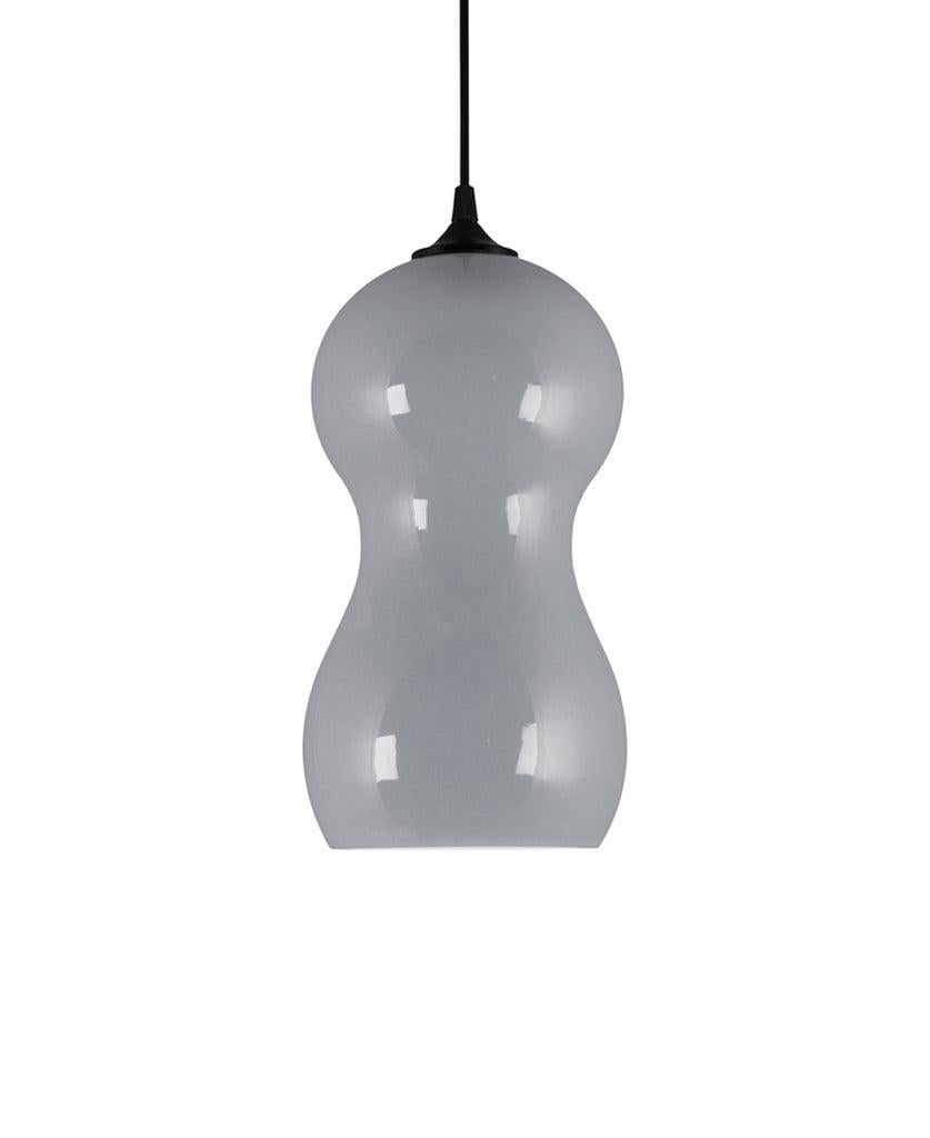 Minimalist Cacahuate Tierra Pendant Light in Lush Chocolate Ceramic with Standard Lamp For Sale