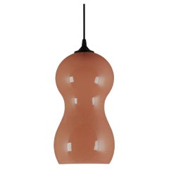 Cacahuate Tierra Pendant Light in Lush Chocolate Ceramic with Standard Lamp