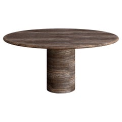 Cacao Travertine Voyage Dining Table i by the Essentialist