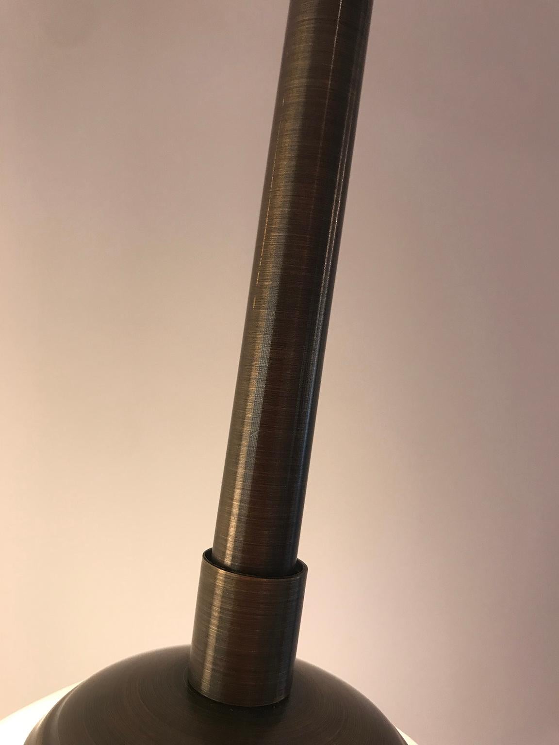 Brazilian contemporary pendant lamp in patinated brass In New Condition For Sale In Sao Paulo, Sao Paulo