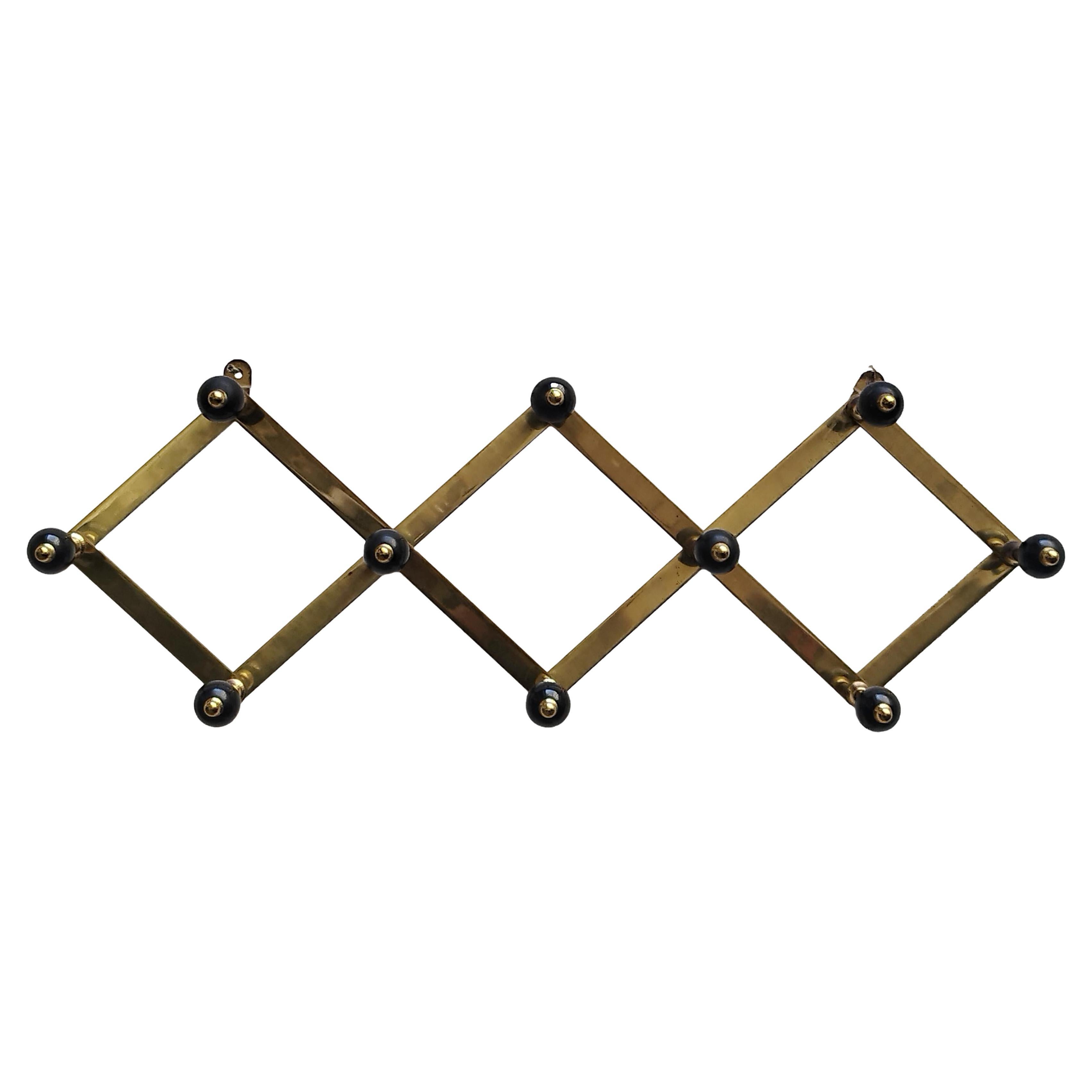 Caccia Dominioni for Azucena Brass  "AT4" Coat Rack, Italy 1950s