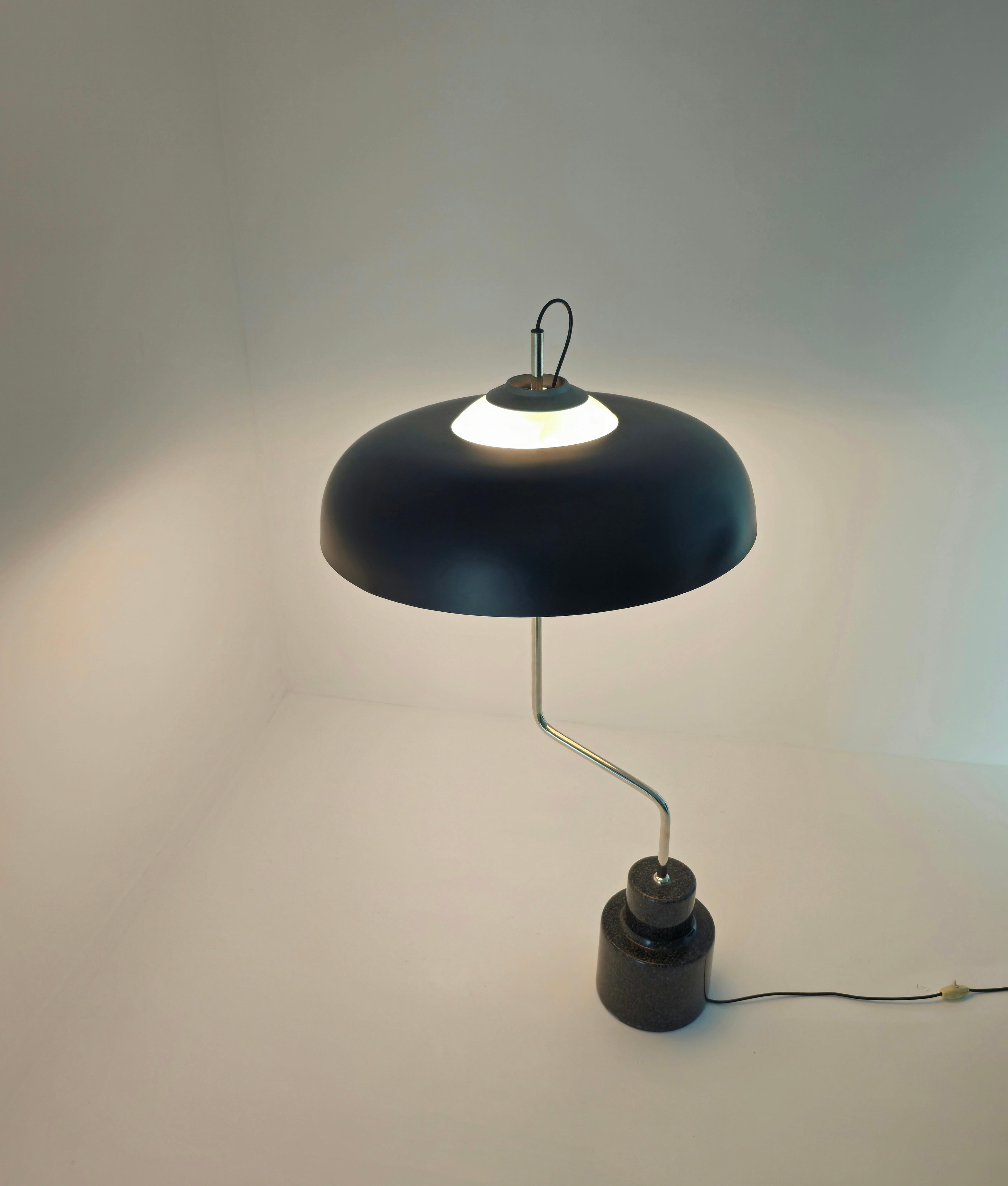 Aluminum Caccia Dominioni Rare and Monumental Mikado Table Lamp Italy 1962 Mid-Century For Sale