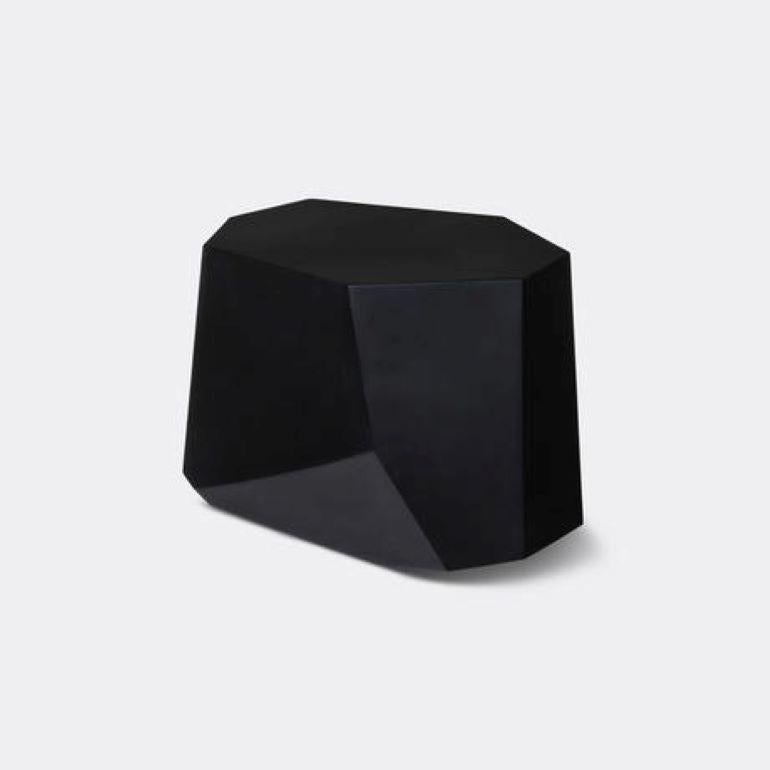 Contemporary Cachalot Side Table, Abyss Black For Sale