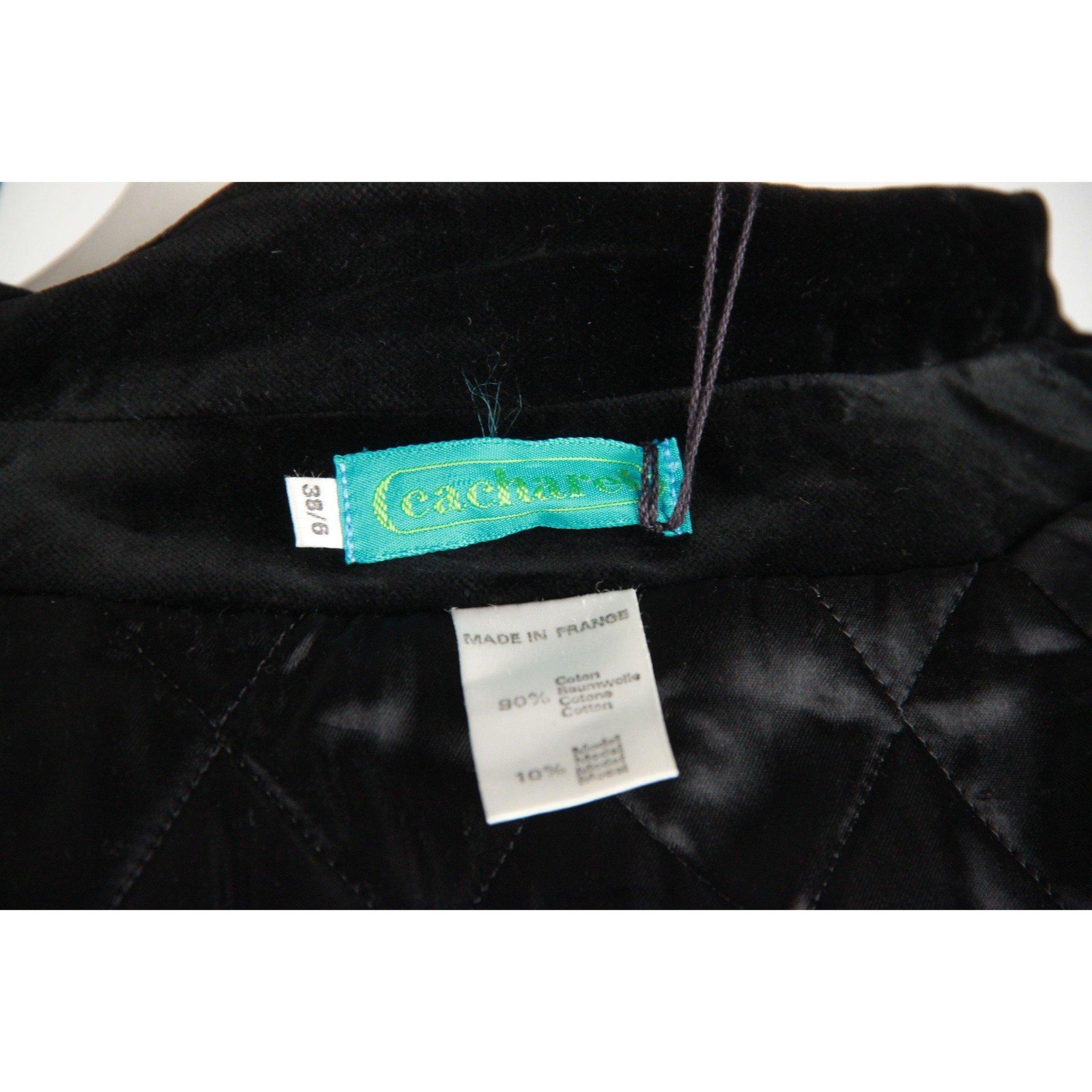 CACHAREL Black Velvet JACKET Size 38/6 3