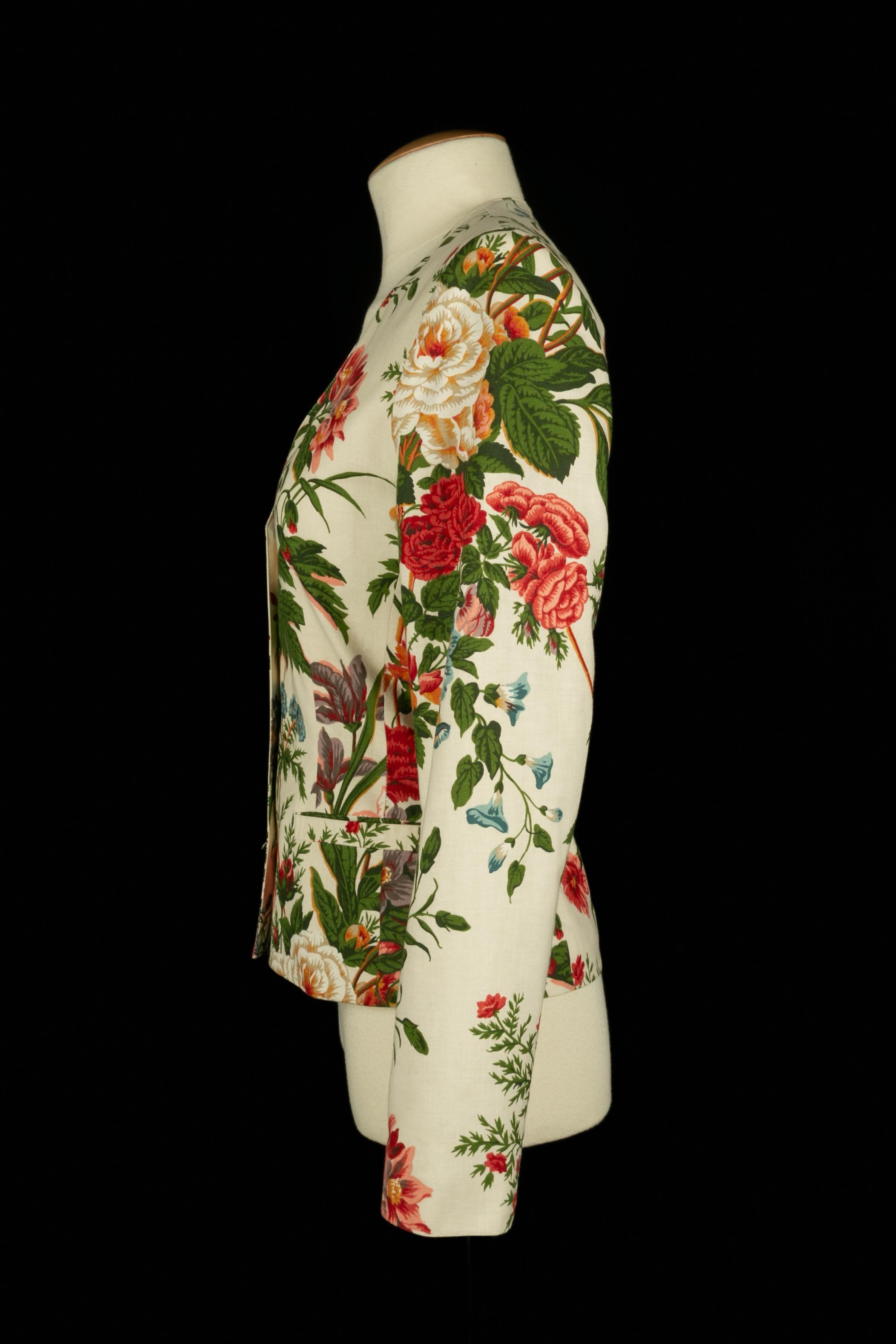 Beige Giacca a fiori di Cacharel in vendita