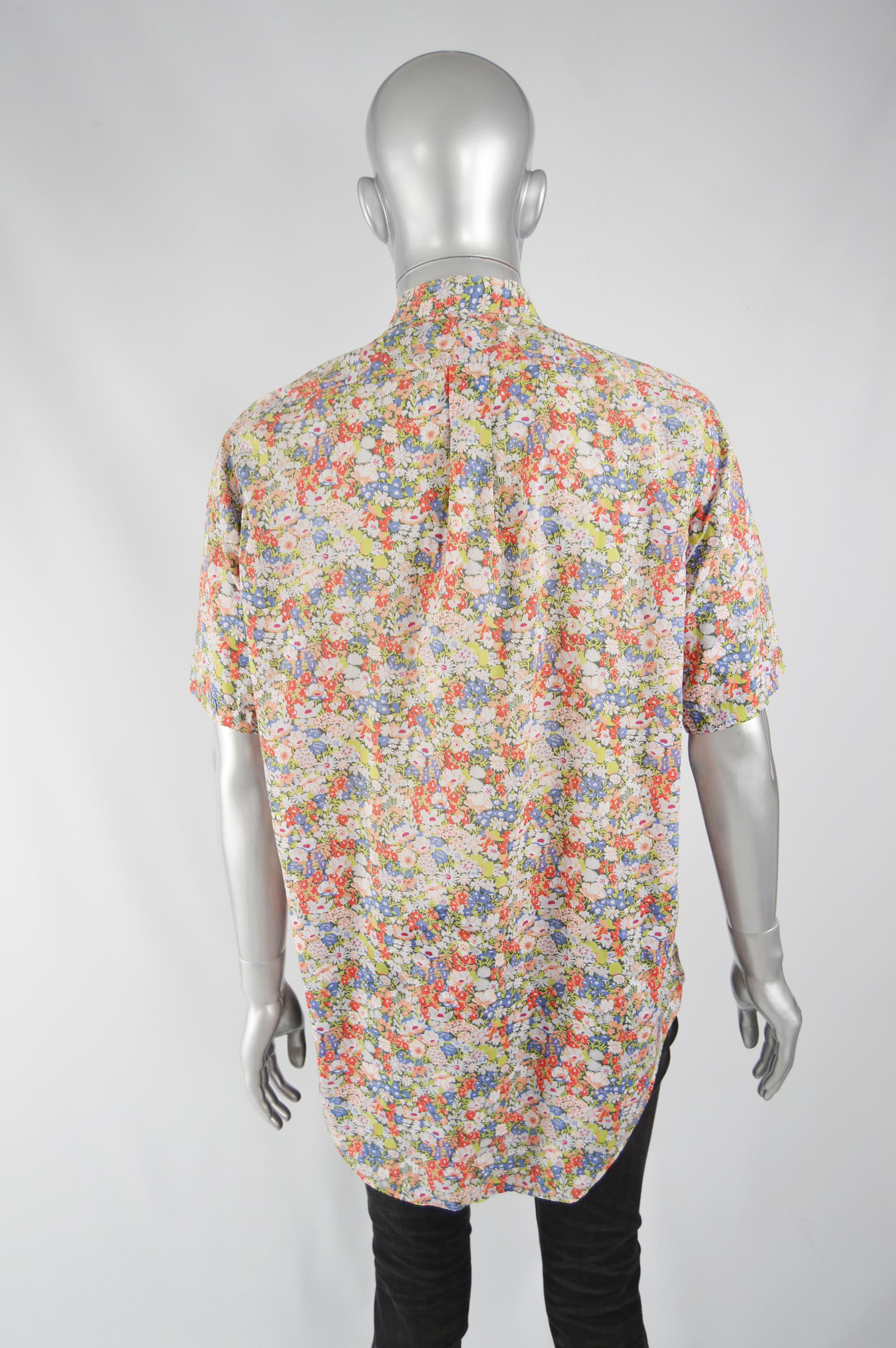 Beige Cacharel Mens Vintage Short Sleeve Shirt, 1980s For Sale
