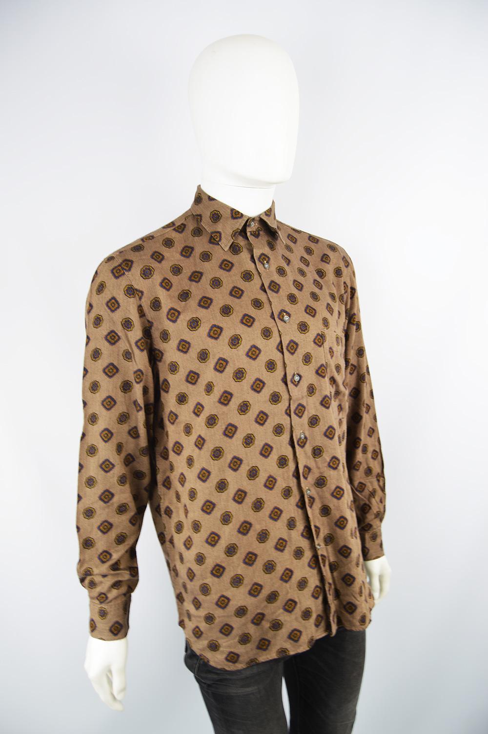 mens vintage button up shirts