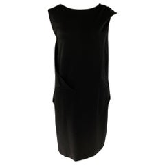 CACHAREL Taglia 14 Vestito a vita bassa senza maniche in misto nylon nero