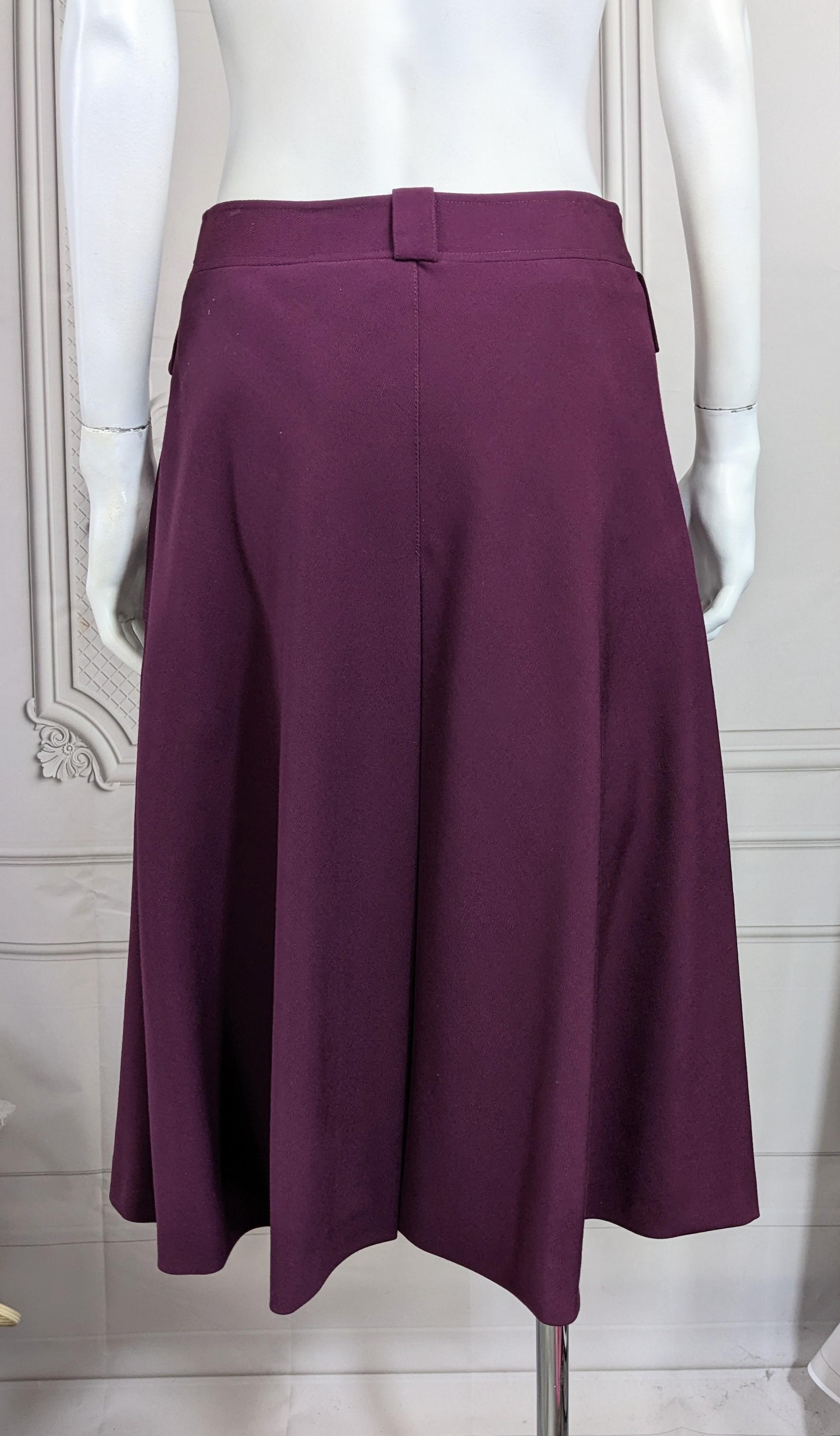 Women's Cacharel Wool Twill A Line Skirt For Sale
