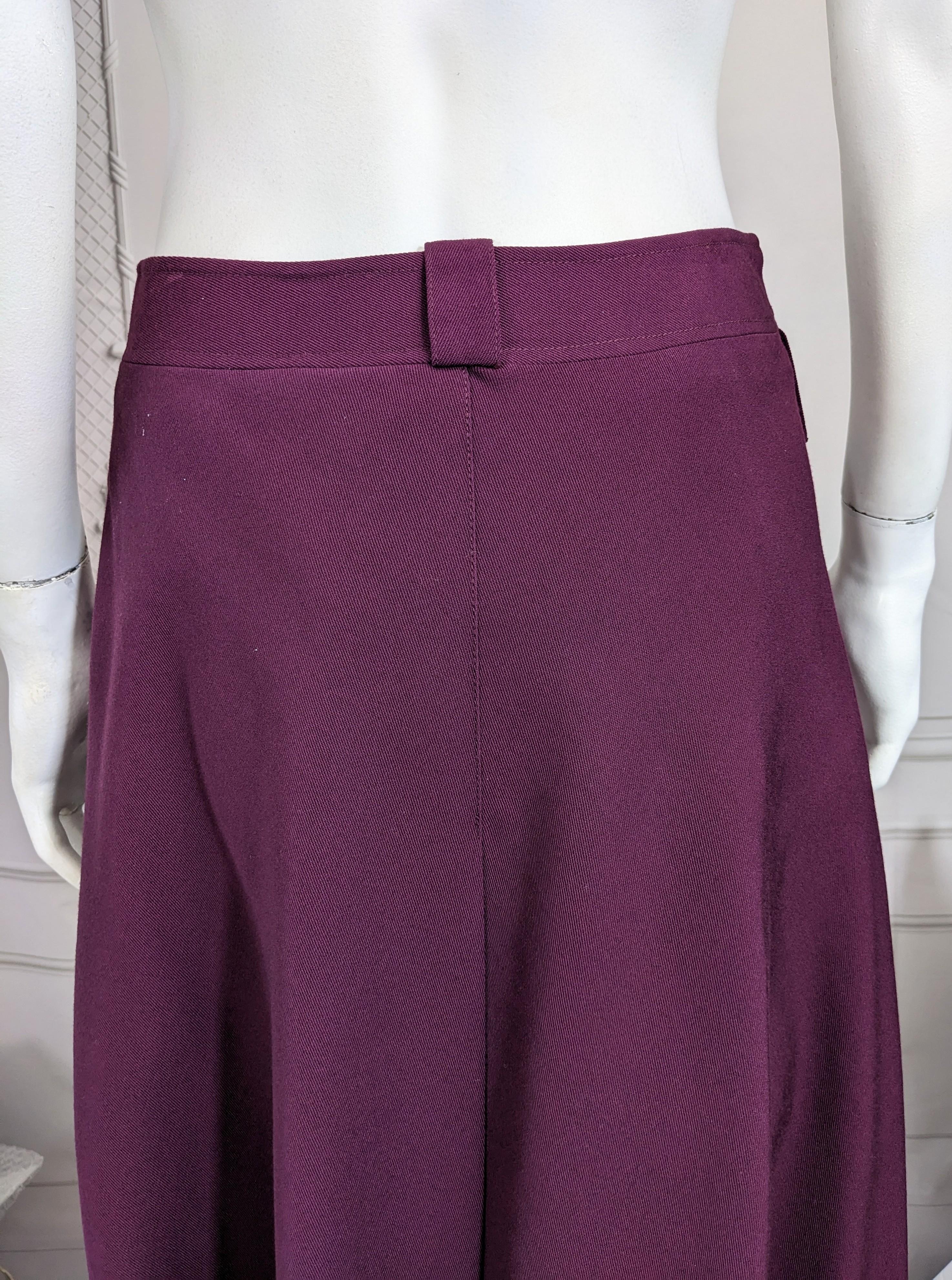 Cacharel Wool Twill A Line Skirt For Sale 1