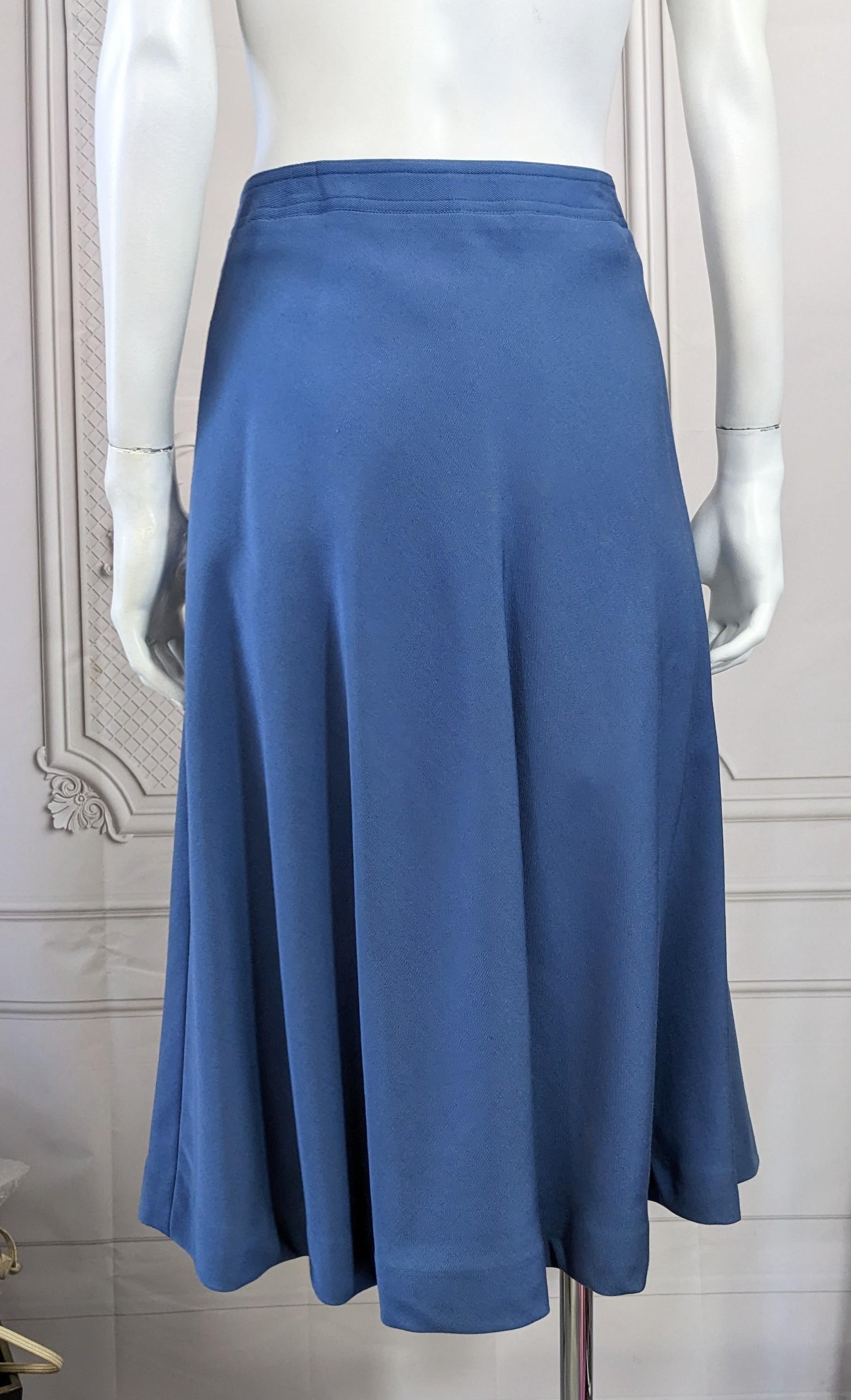 Cacharel Wool Twill A line Skirt For Sale 1