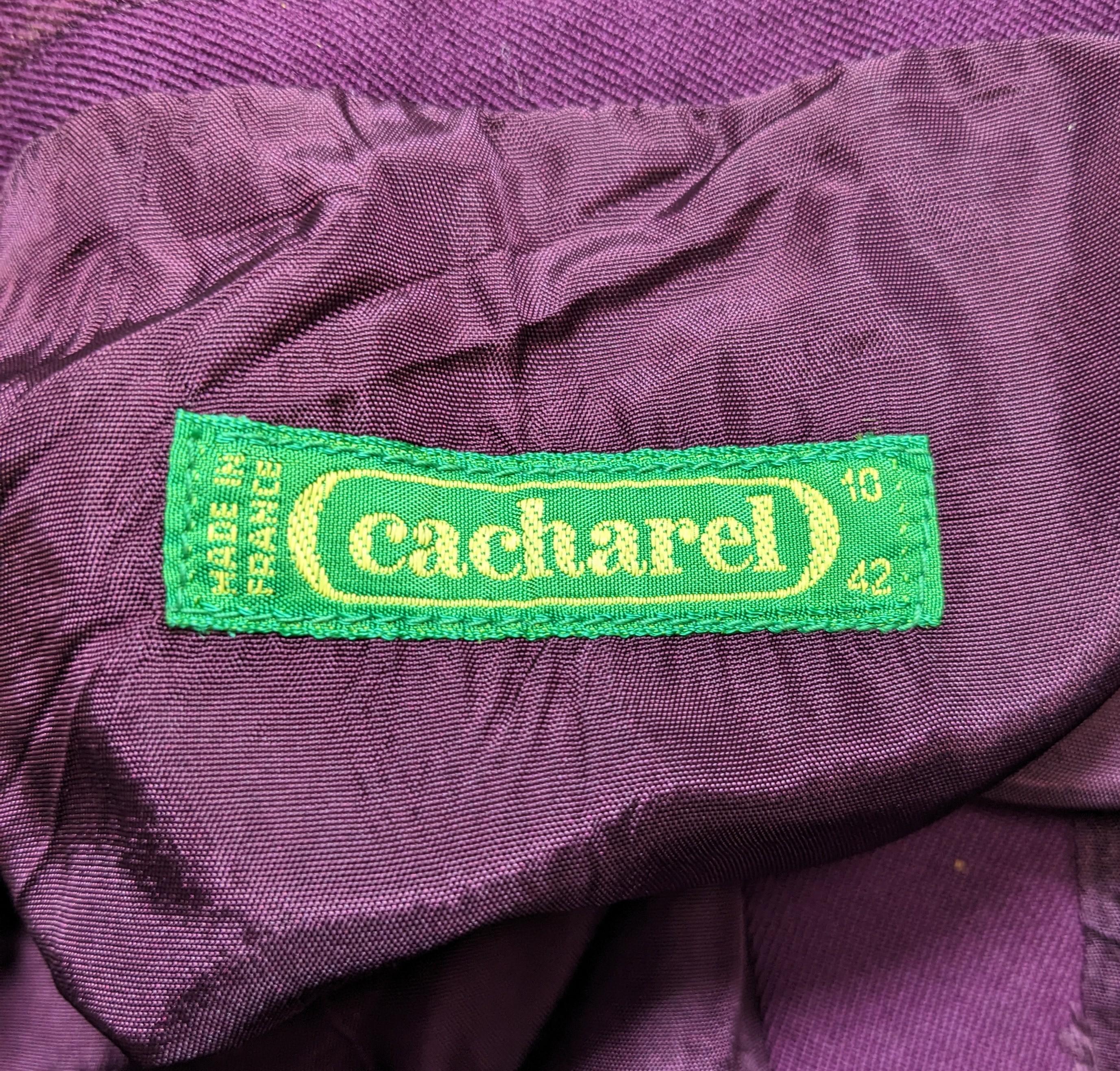 Cacharel Wool Twill A Line Skirt For Sale 2