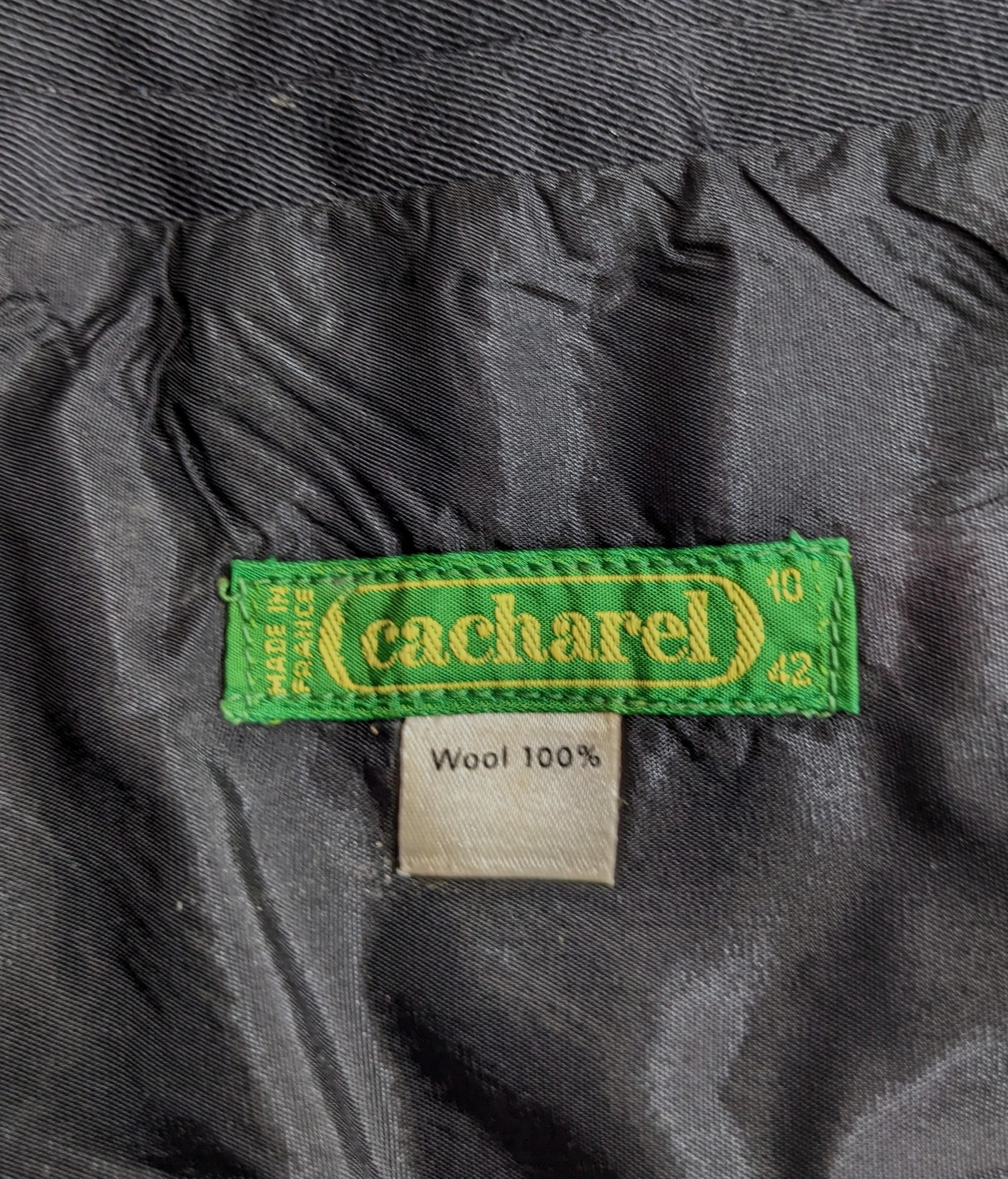 Cacharel Wool Twill Pleated A Line Skirt For Sale 6