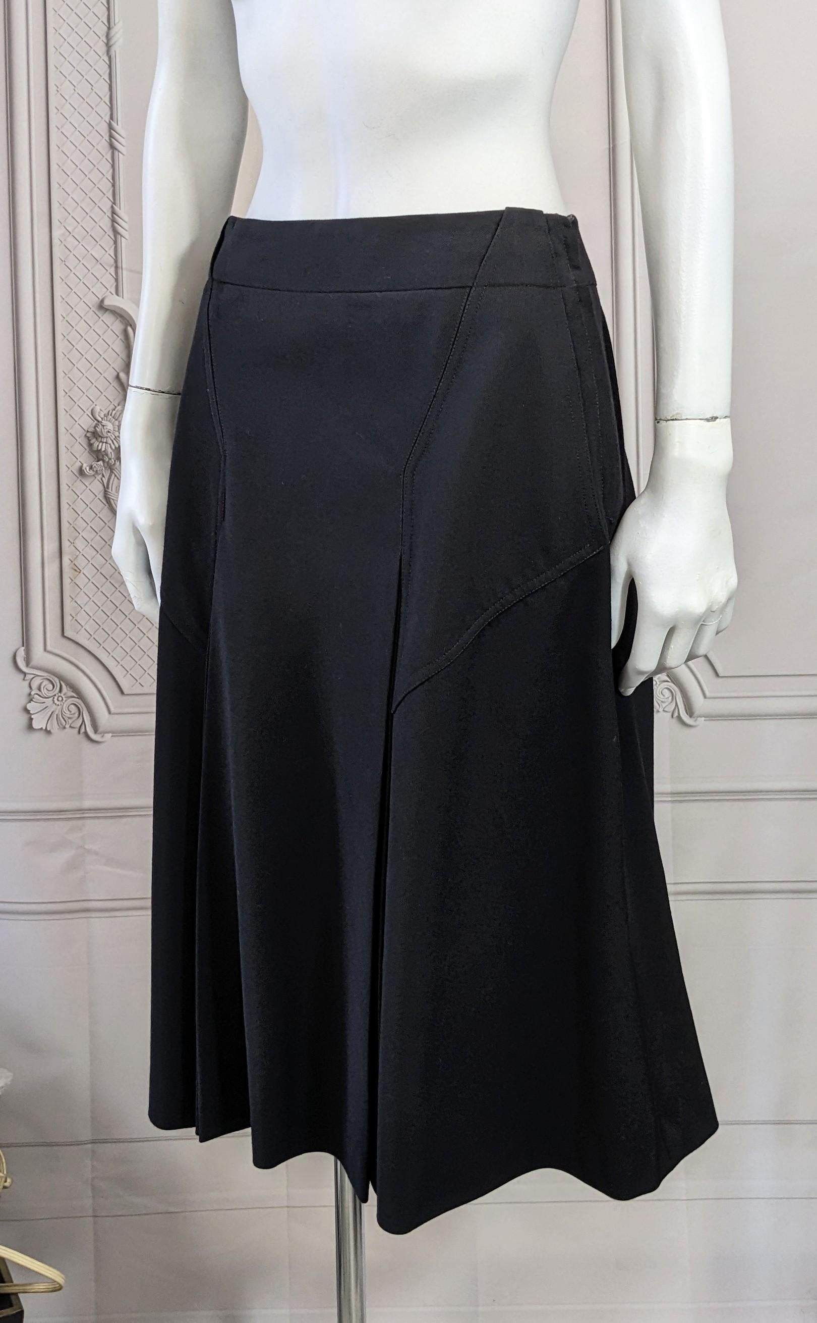 Women's Cacharel Wool Twill Pleated A Line Skirt For Sale