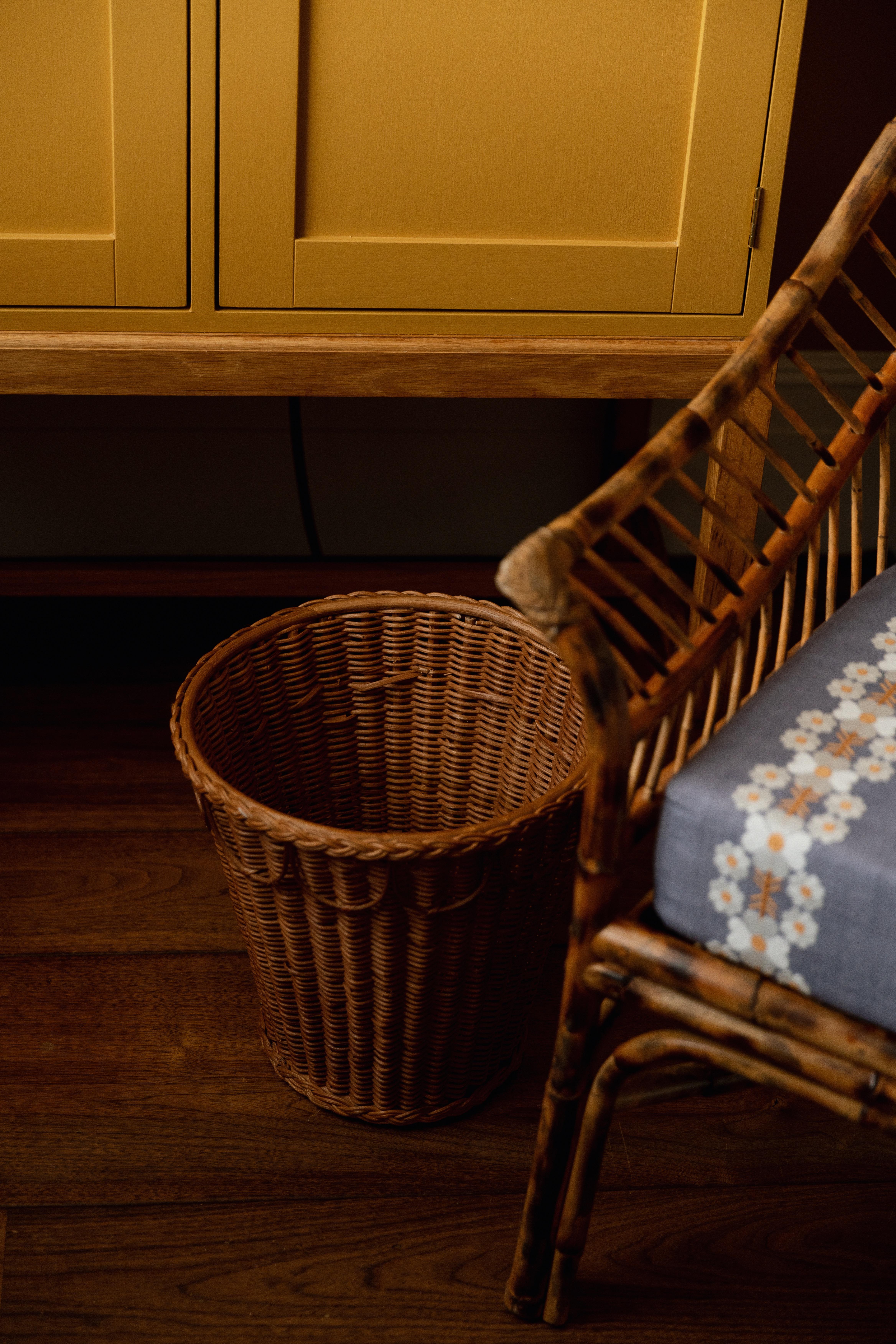 Pinet Pot Natural Honey Rattan, Medium, Modern, Rustic Accessory by Louise Roe In New Condition For Sale In London, GB