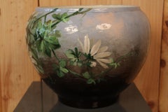 Cache Pot By Jerome Massier In Vallauris With Passionflowers